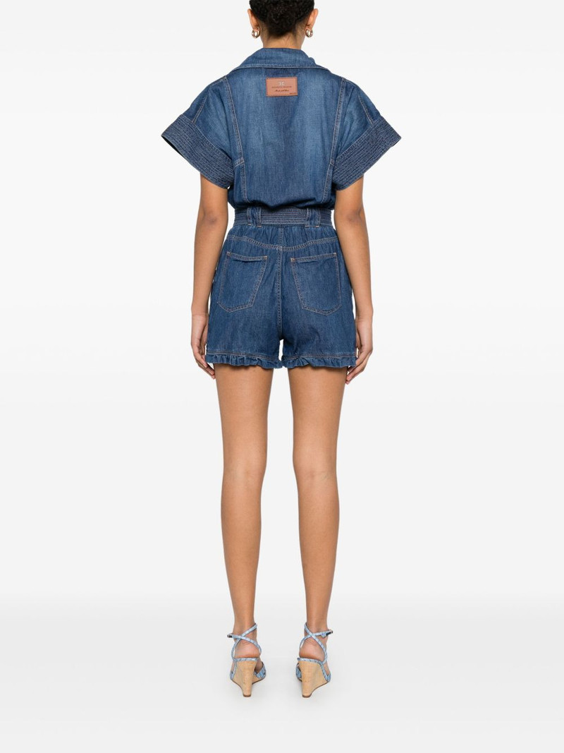 belted denim romper 4