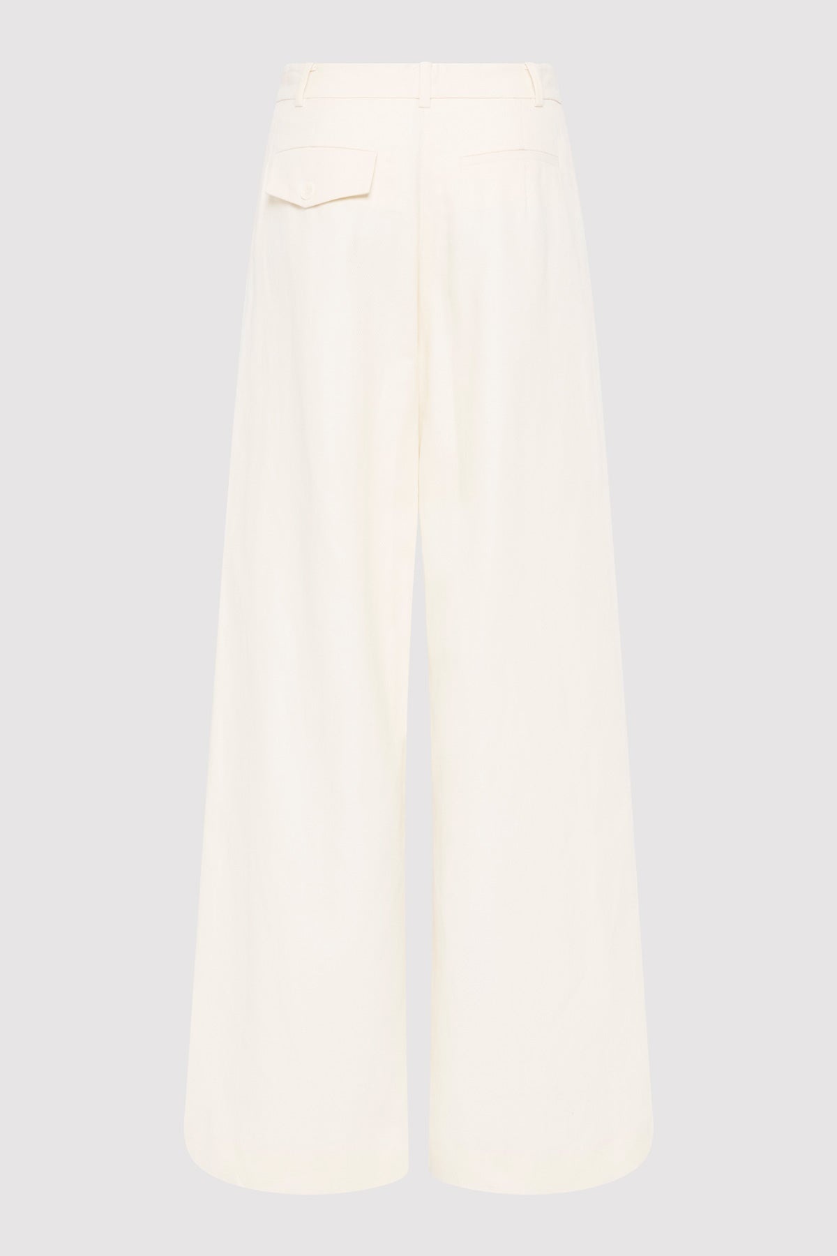 Minimal Fold Trousers - Ivory - 5