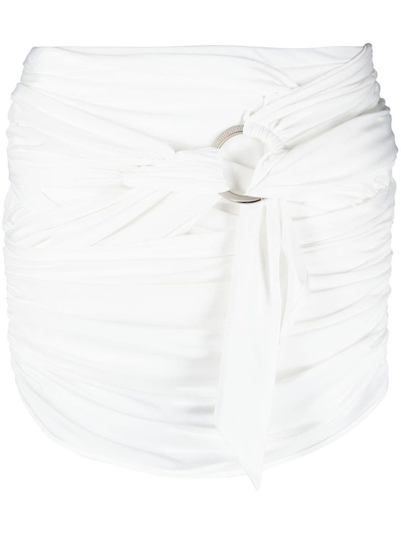 drape-detailed thigh-length skirt - 1