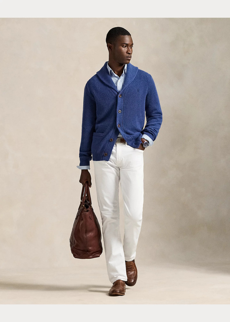 Wool-Cashmere Shawl-Collar Cardigan 3
