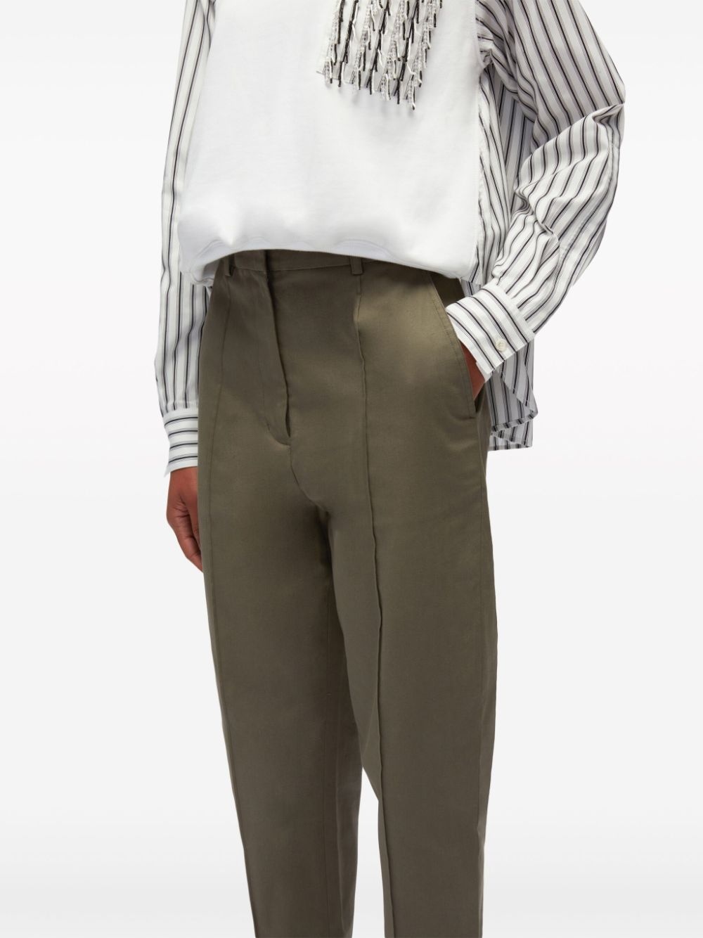 tapered-leg cropped trousers - 6
