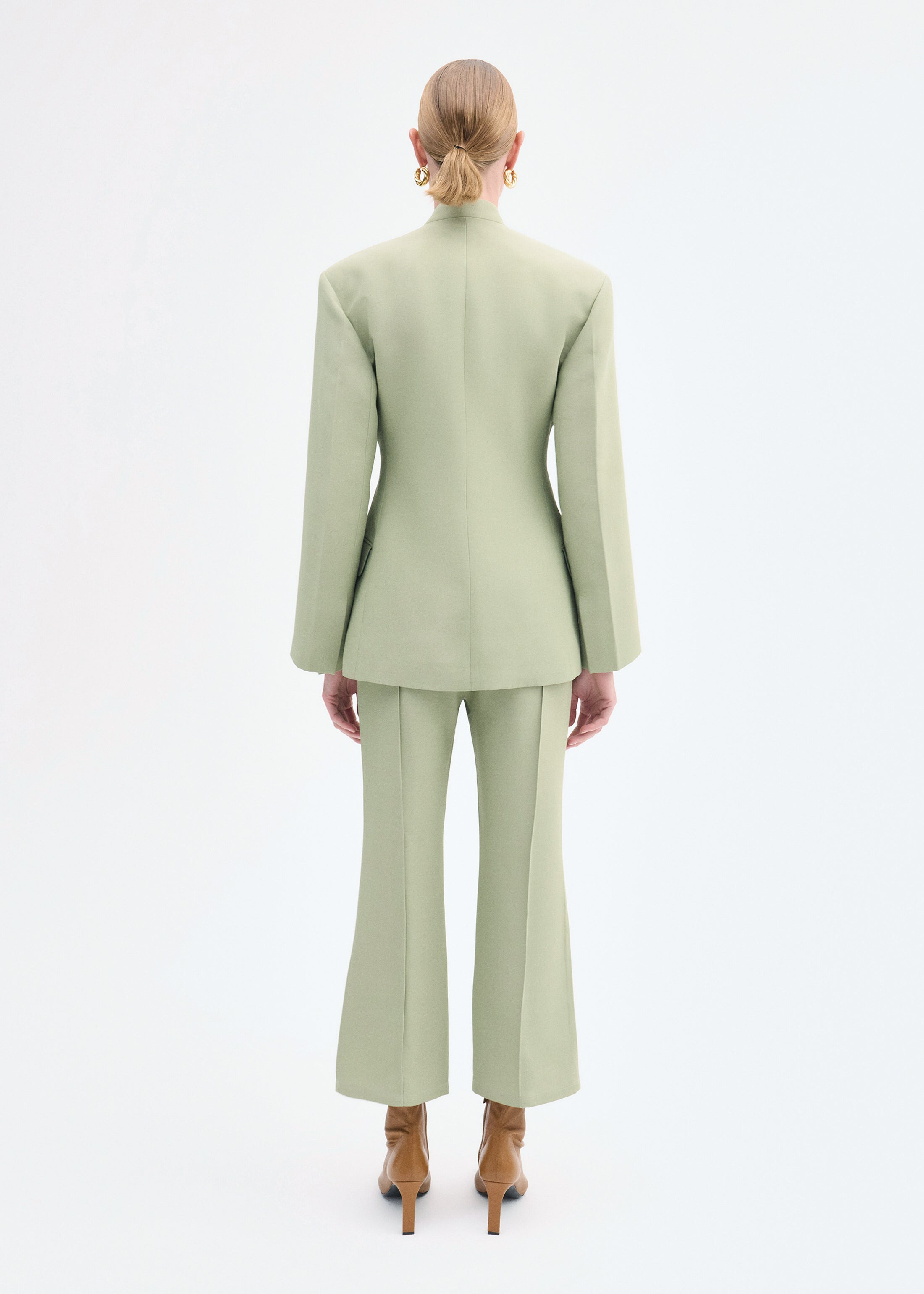 Sculptural Collarless Jacket - 4