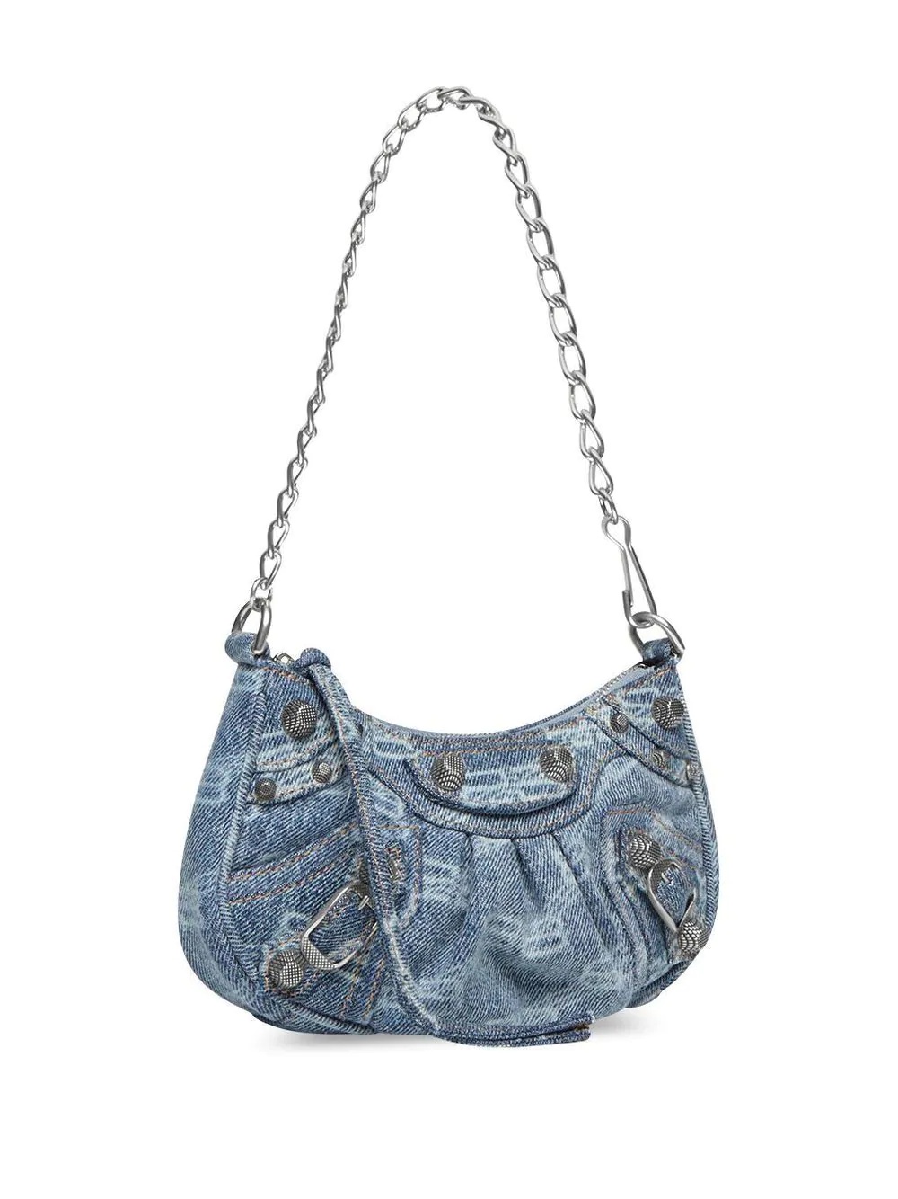 Le Cagole mini denim shoulder bag - 3