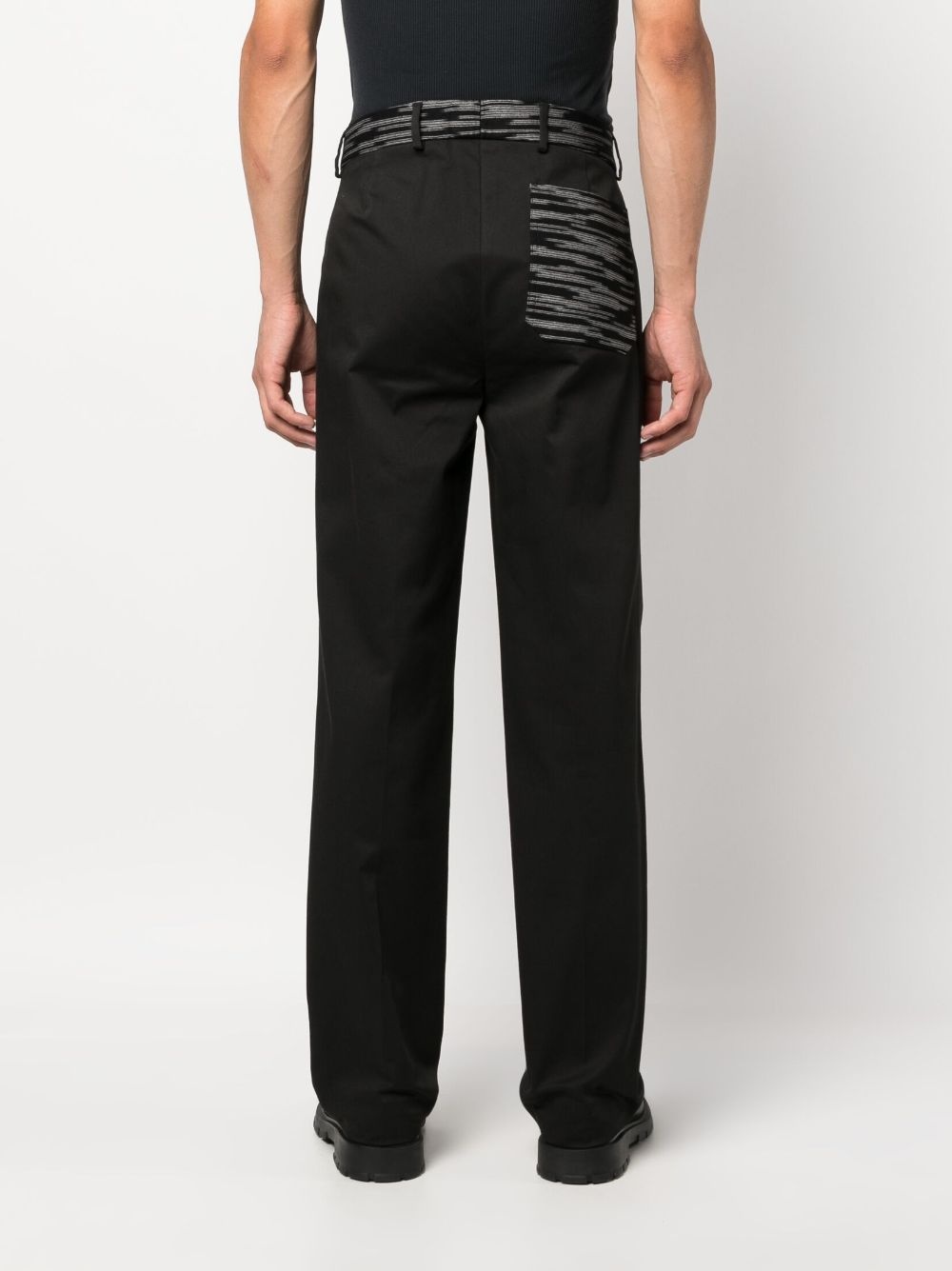 straight-leg chino trousers - 4