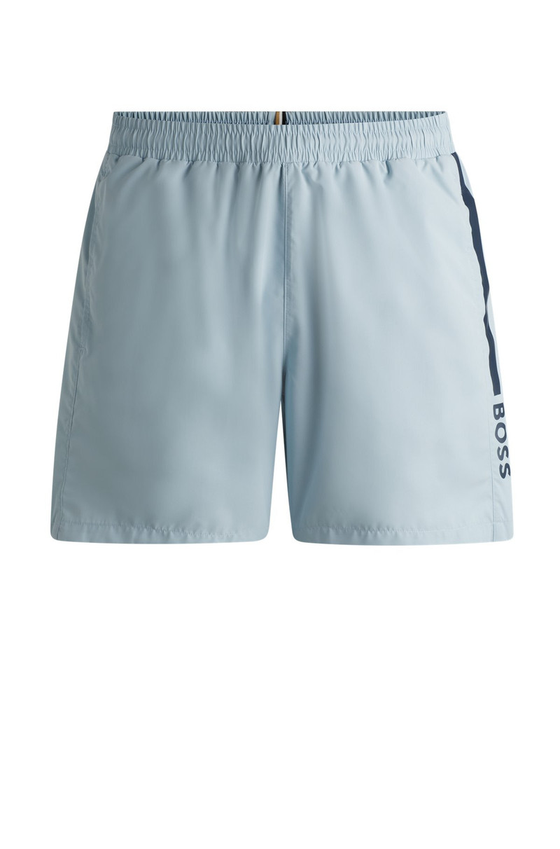 FULLY LINED SWIM SHORTS WITH LOGO PRINT 1
