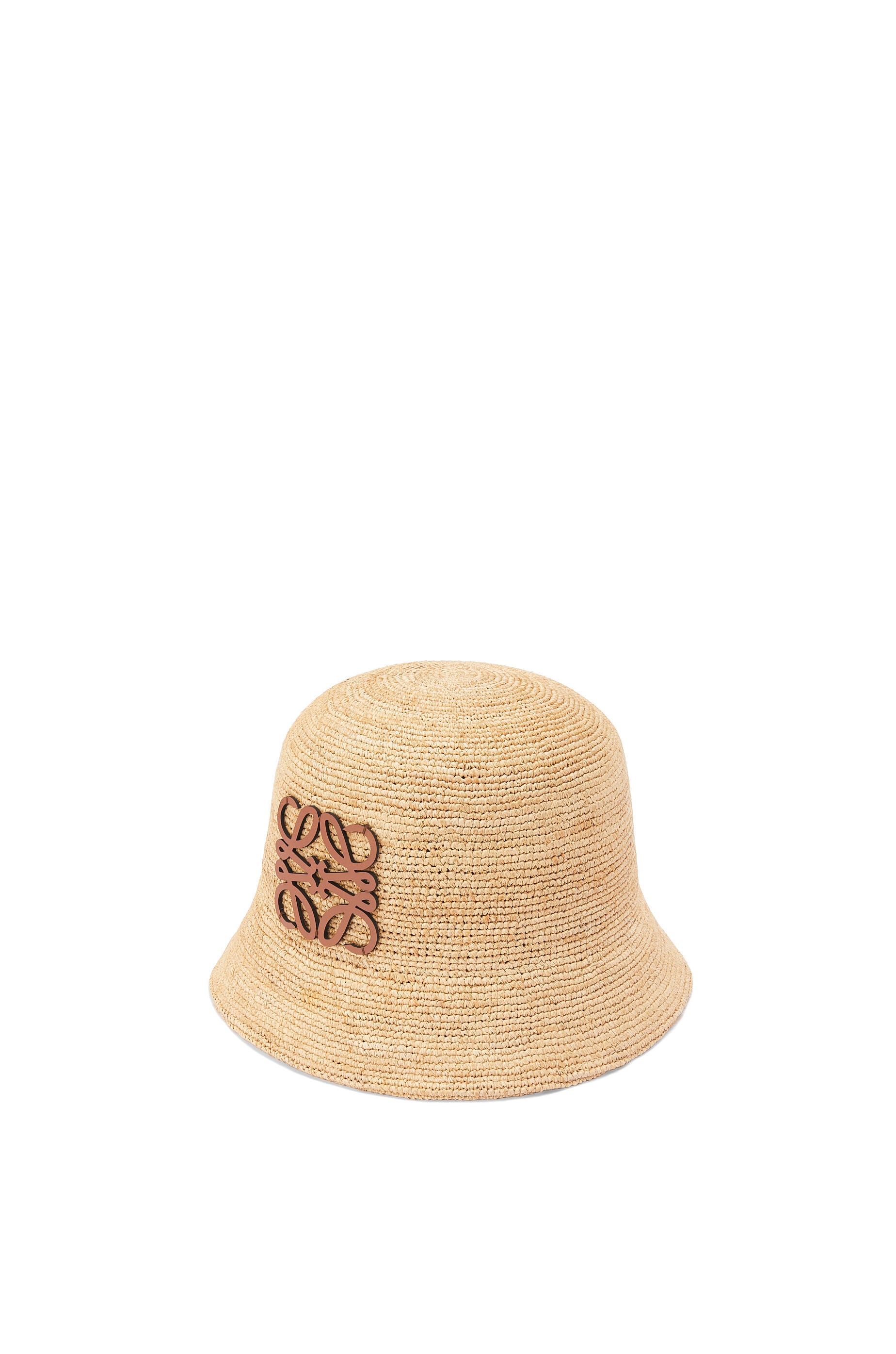 Bucket hat in raffia and calfskin - 4