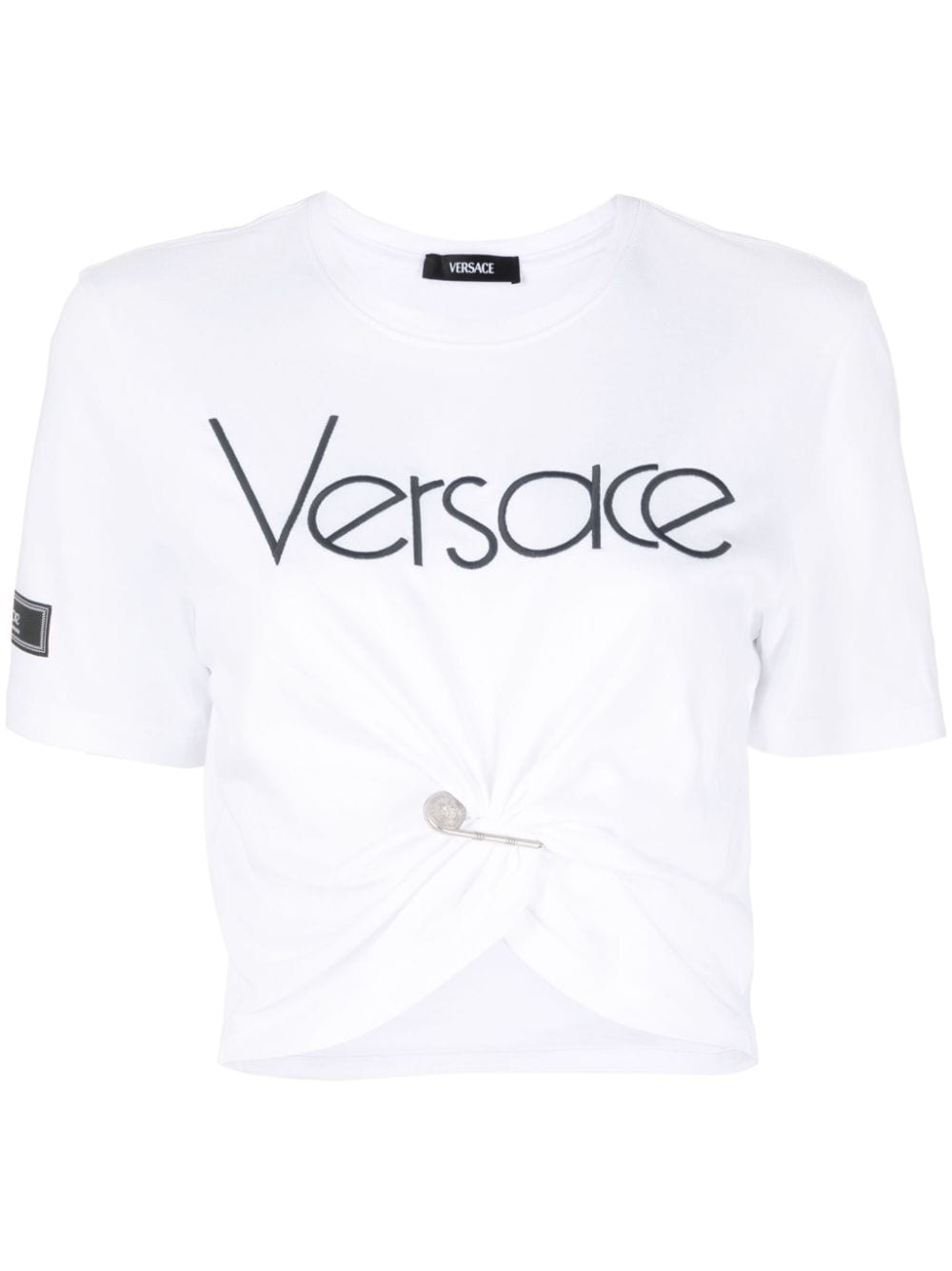 Safety Pin cropped T-shirt - 1