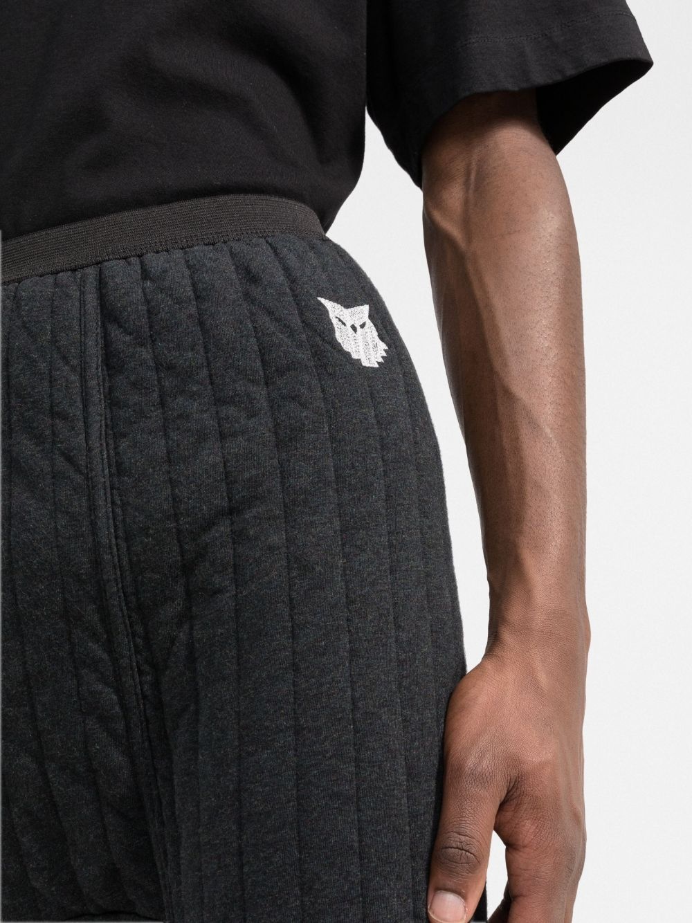 Animal-patch panelled slim trousers - 5