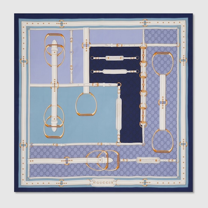 Printed silk carré 1