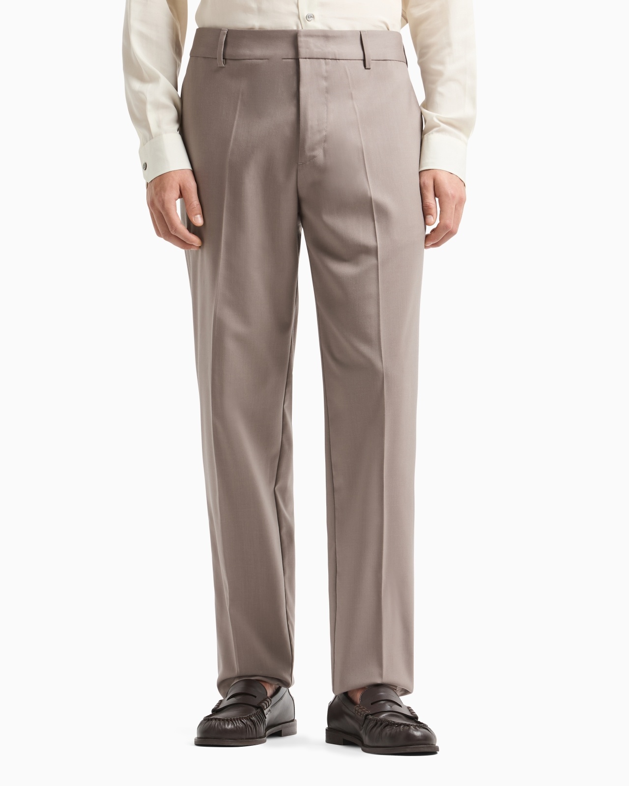 LIGHTWEIGHT VIRGIN WOOL-BLEND TWILL CHINOS - 2