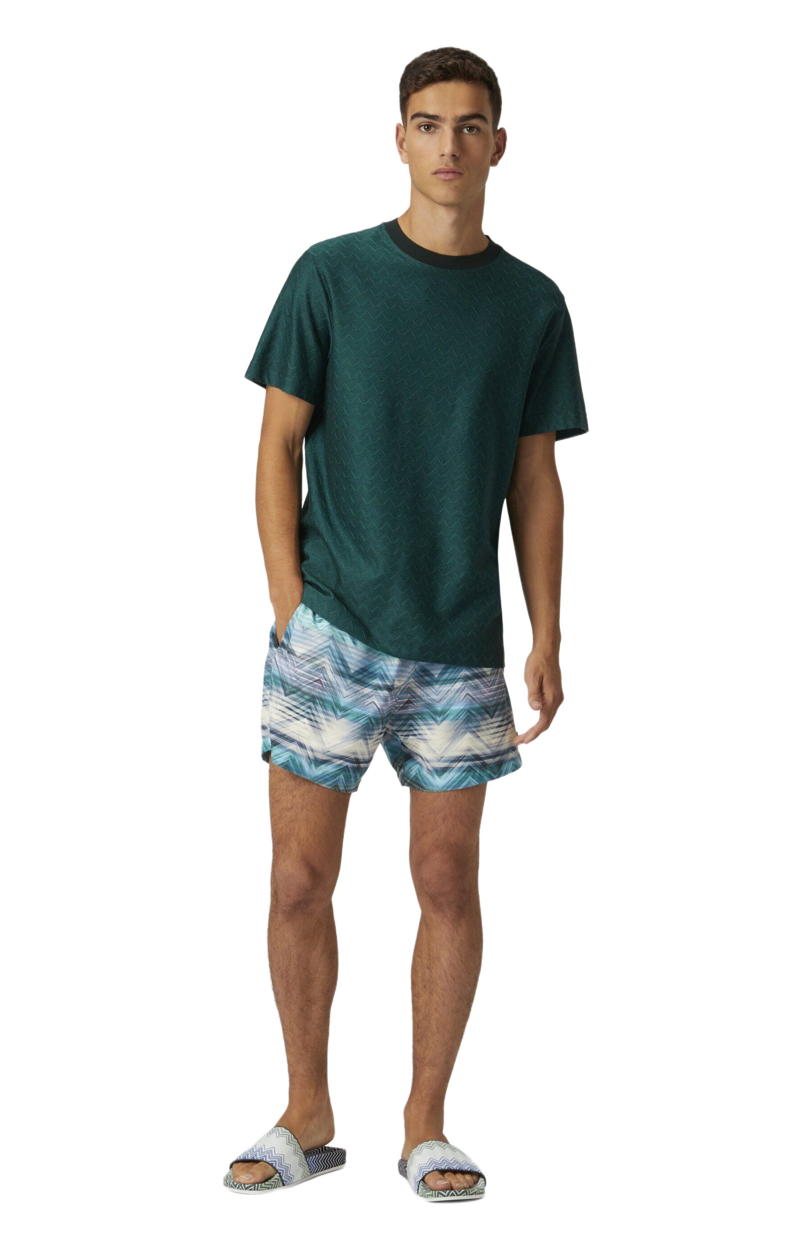 Missoni Swim Shorts With Macro Zig Zag Dégradé Print in Blue at Nordstrom - 5