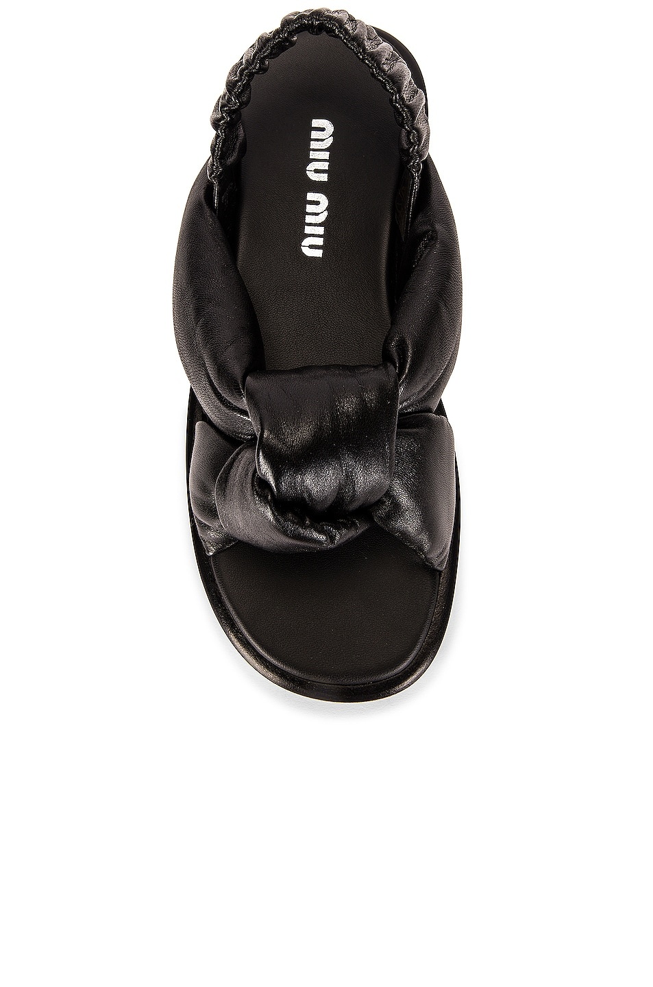 Padded Leather Flatform Sandals - 4