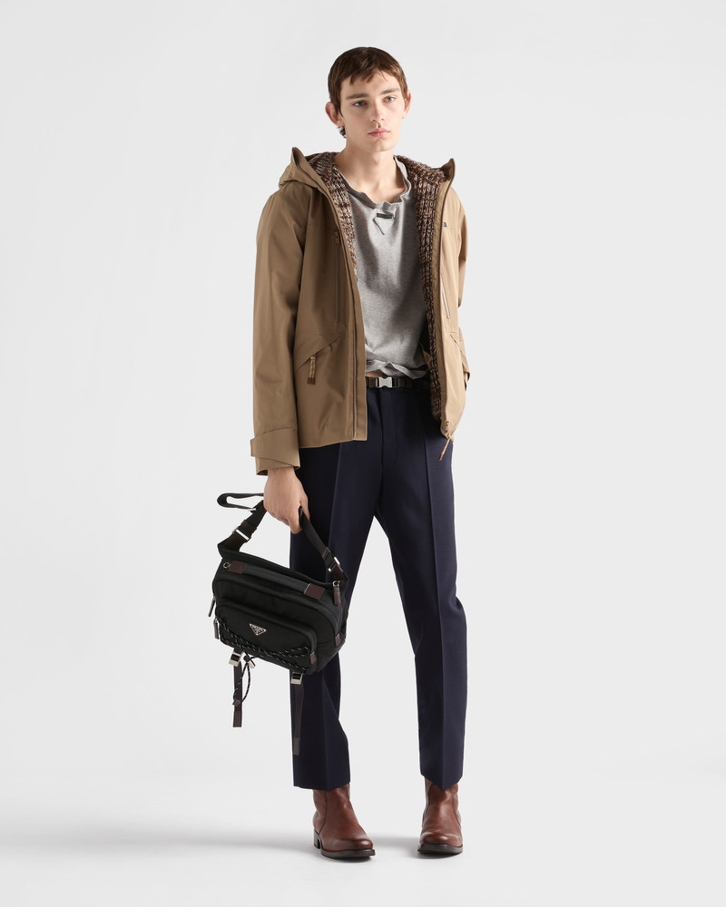 Prada Re-Nylon and leather shoulder bag outlook