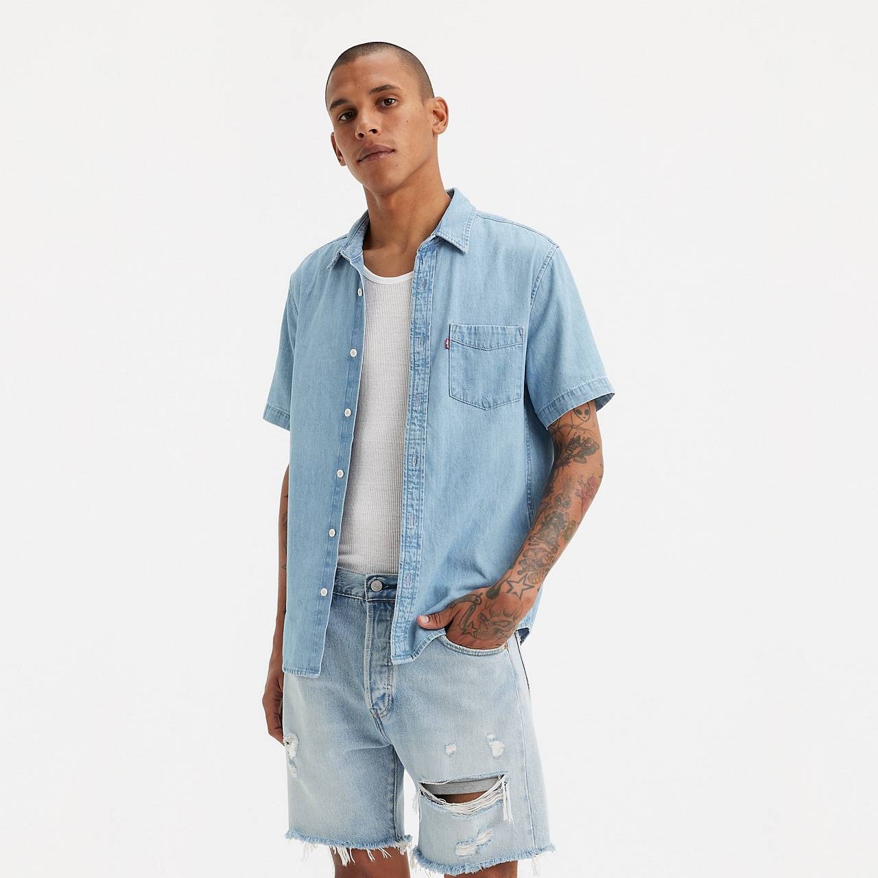 SHORT SLEEVE CLASSIC ONE POCKET STANDARD FIT SHIRT - 2