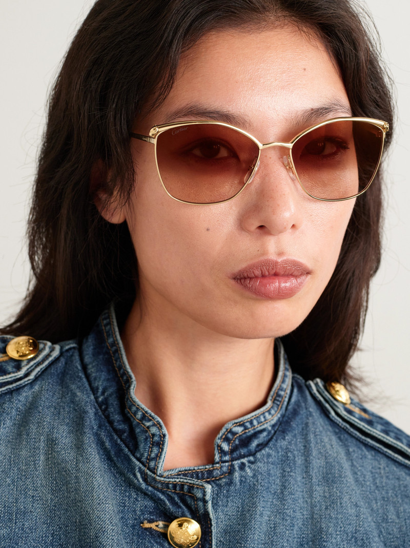 Cartier Panthère Classic Cat-eye Gold-tone Sunglasses outlook