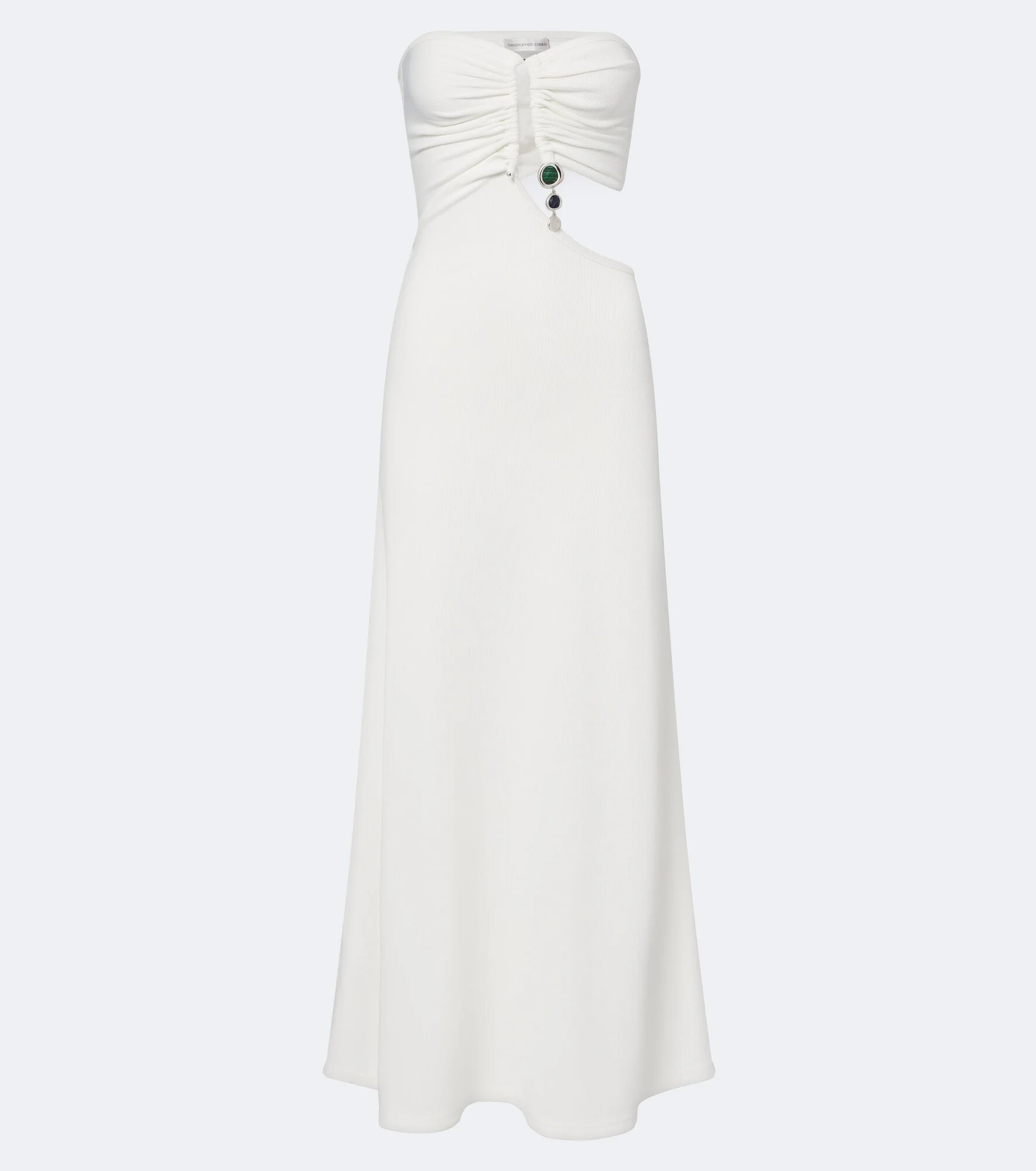 Embellished cutout jersey maxi dress - 1