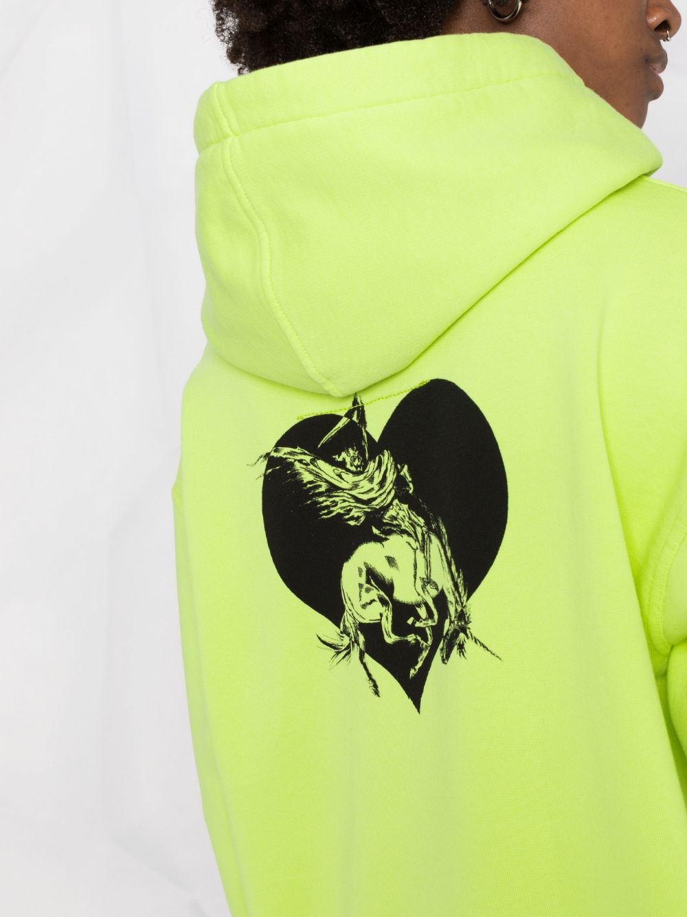 Sacred Heart print drawstring hoodie - 5