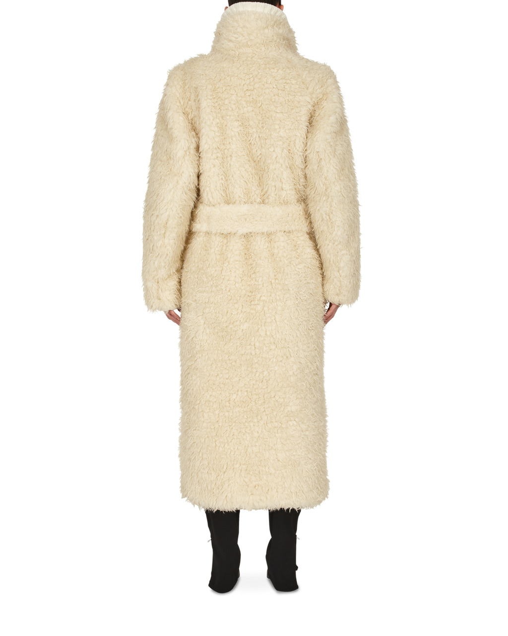 POLAR COAT WITH KNIT COLLAR - 5