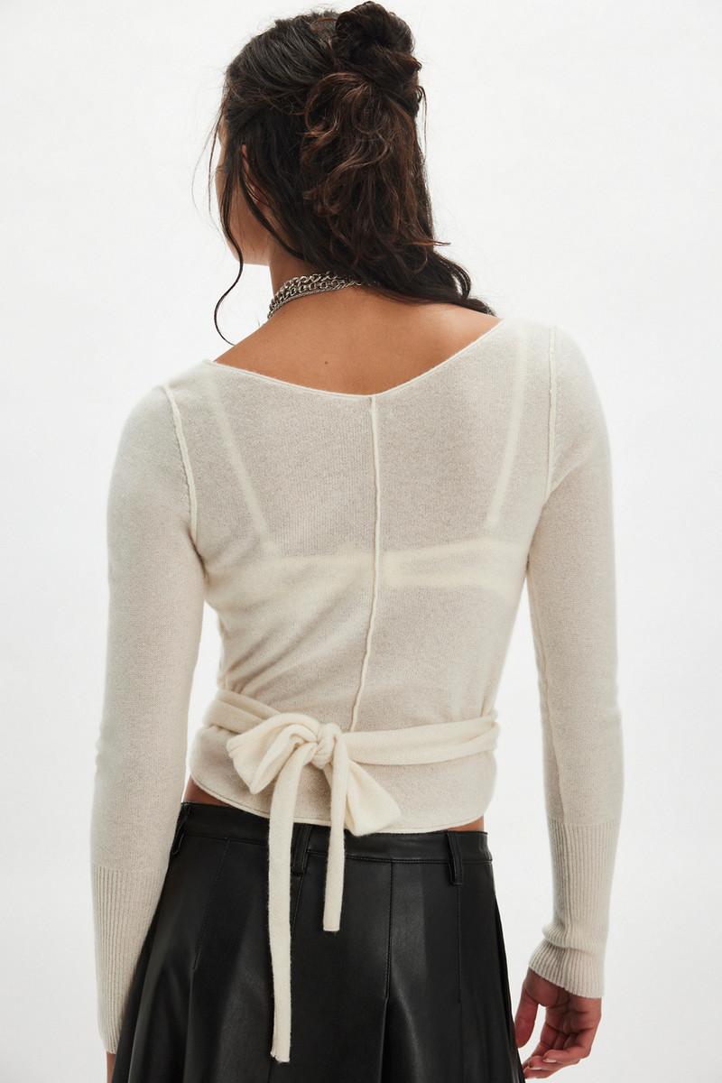 Cashmere Reversible Wrap Sweater 3