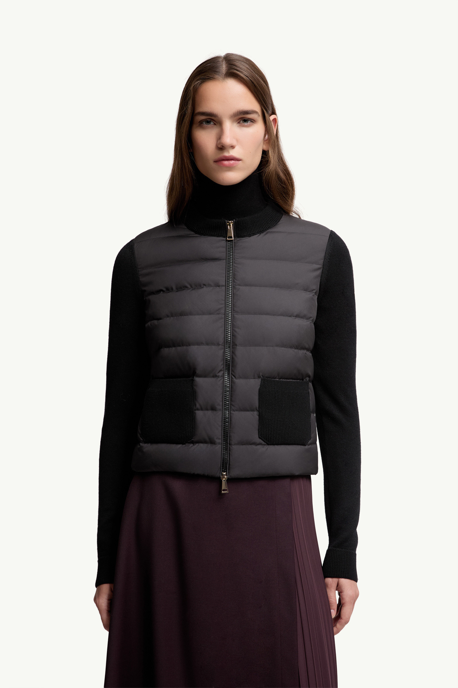 Padded Wool Zip-Up Cardigan - 3