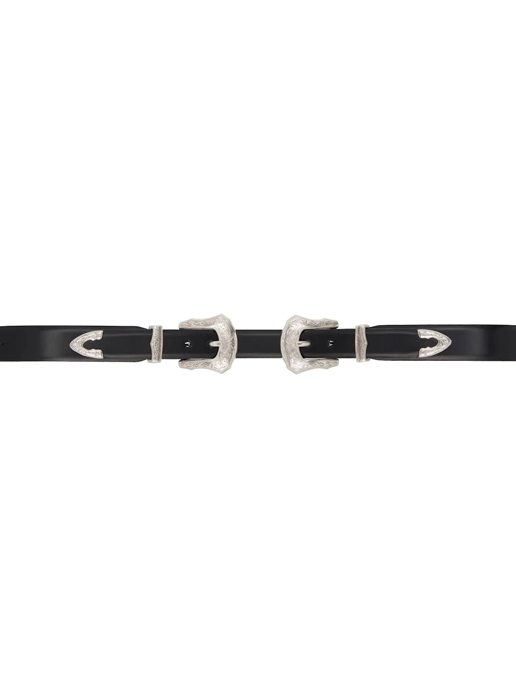 Black Double Buckle Belt - 1