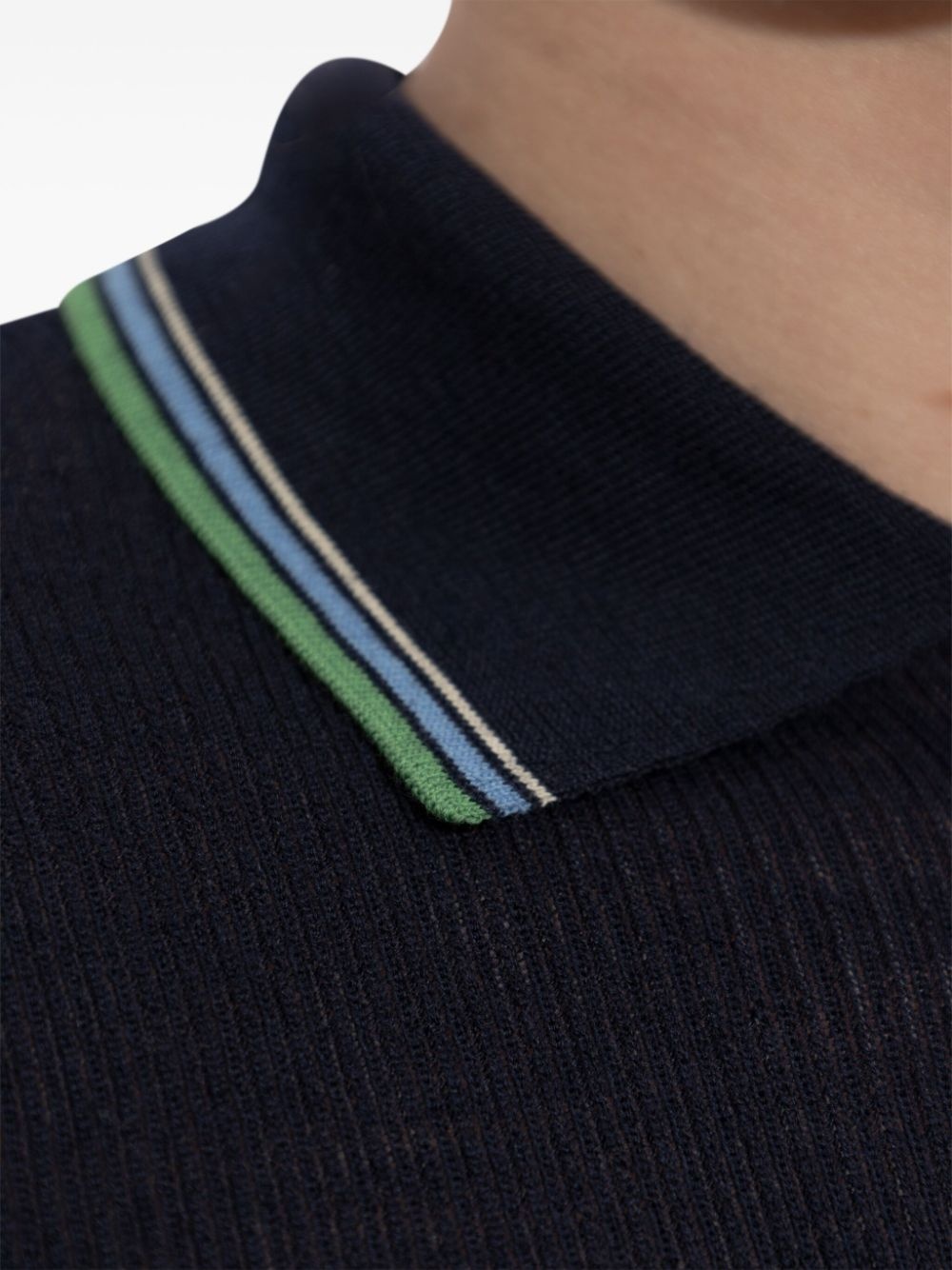 striped-border polo jumper - 5