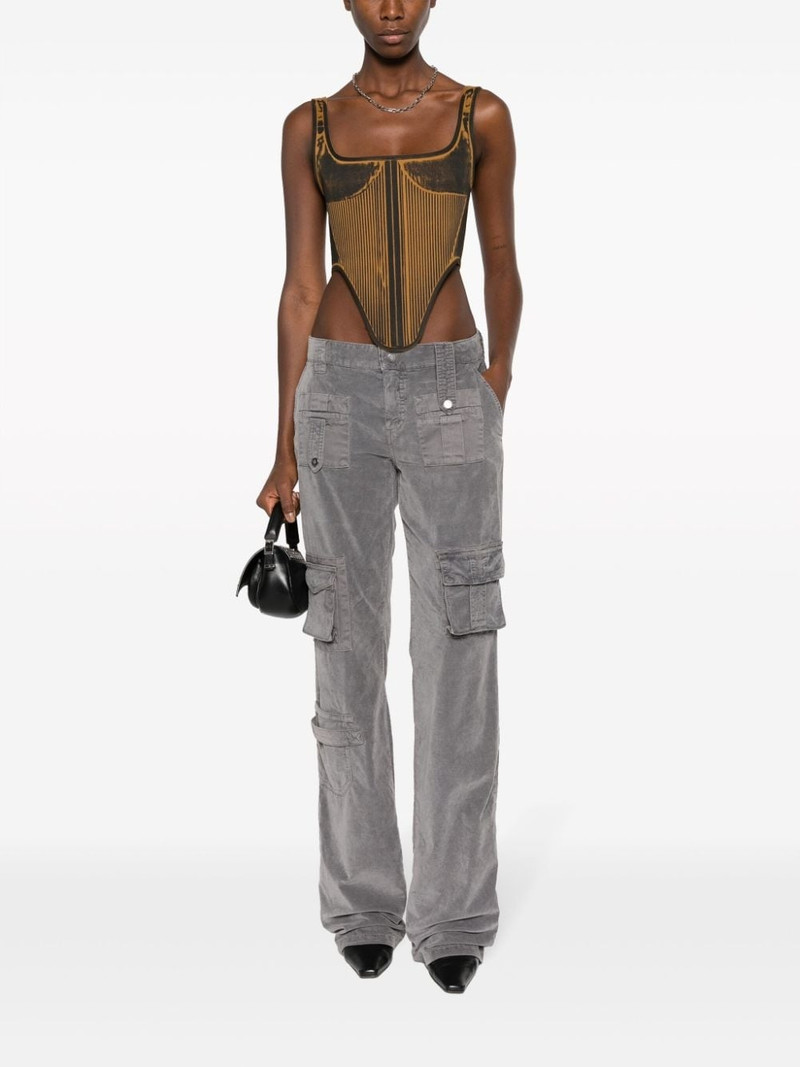 Blumarine flared-leg cargo trousers outlook