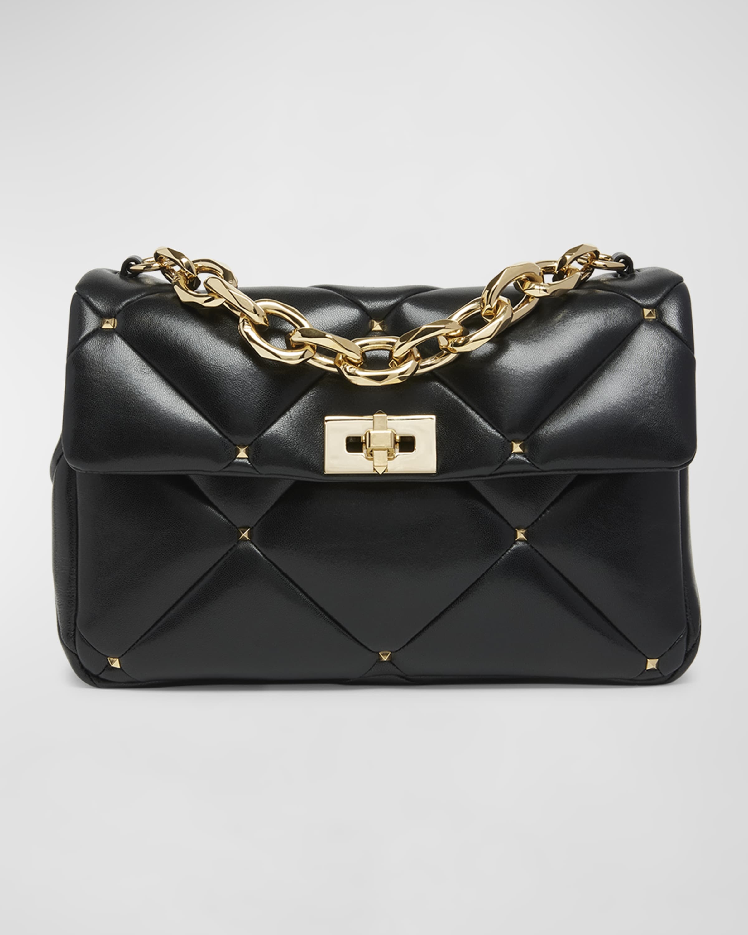 【VALENTINO】BIG Sale★QUILTIED ショルダーバッグ M Valentino Rockstud Large Quilted Leather Shoulder Bag