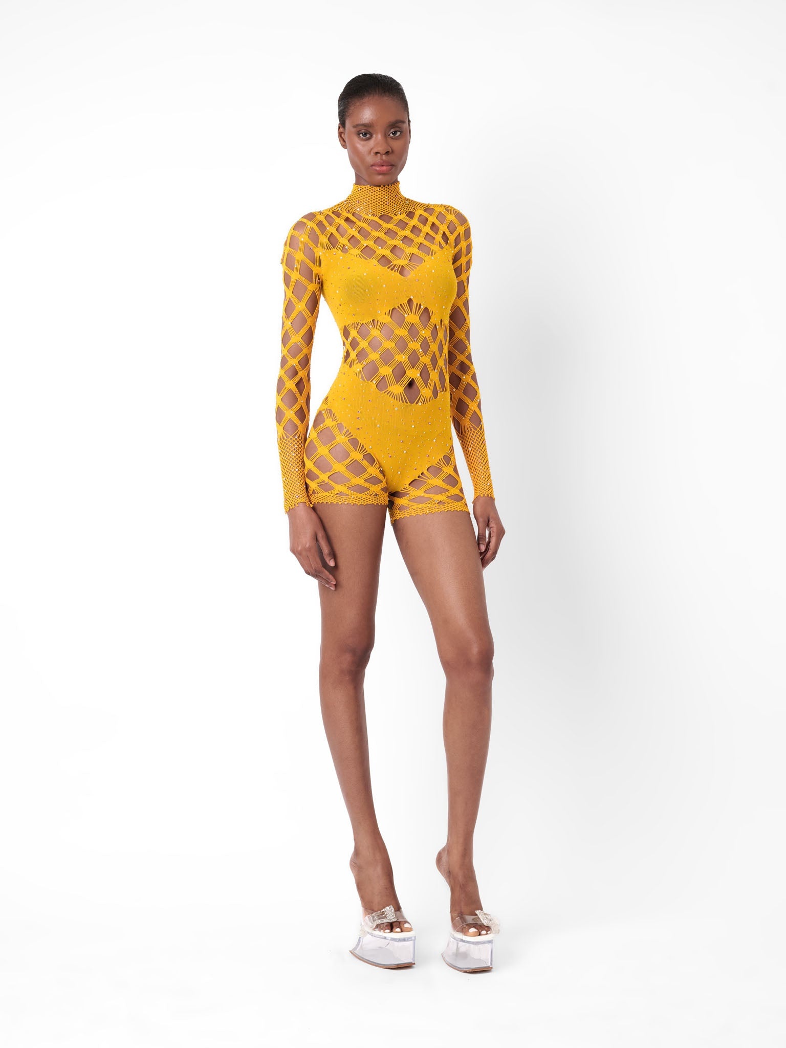 DOLLAR PLAYSUIT SAFFRON - 9