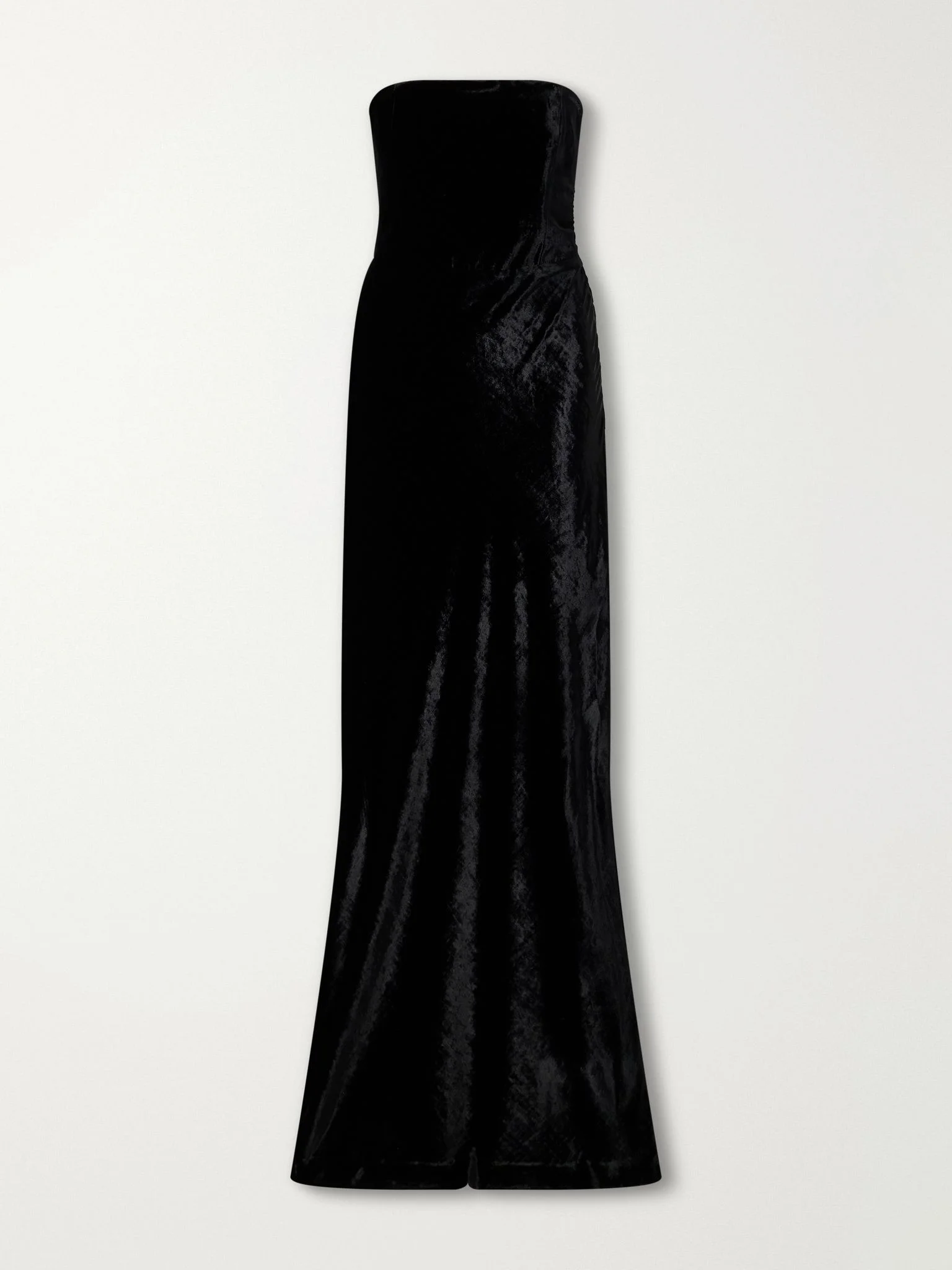Luna bustier velvet gown Black - 1
