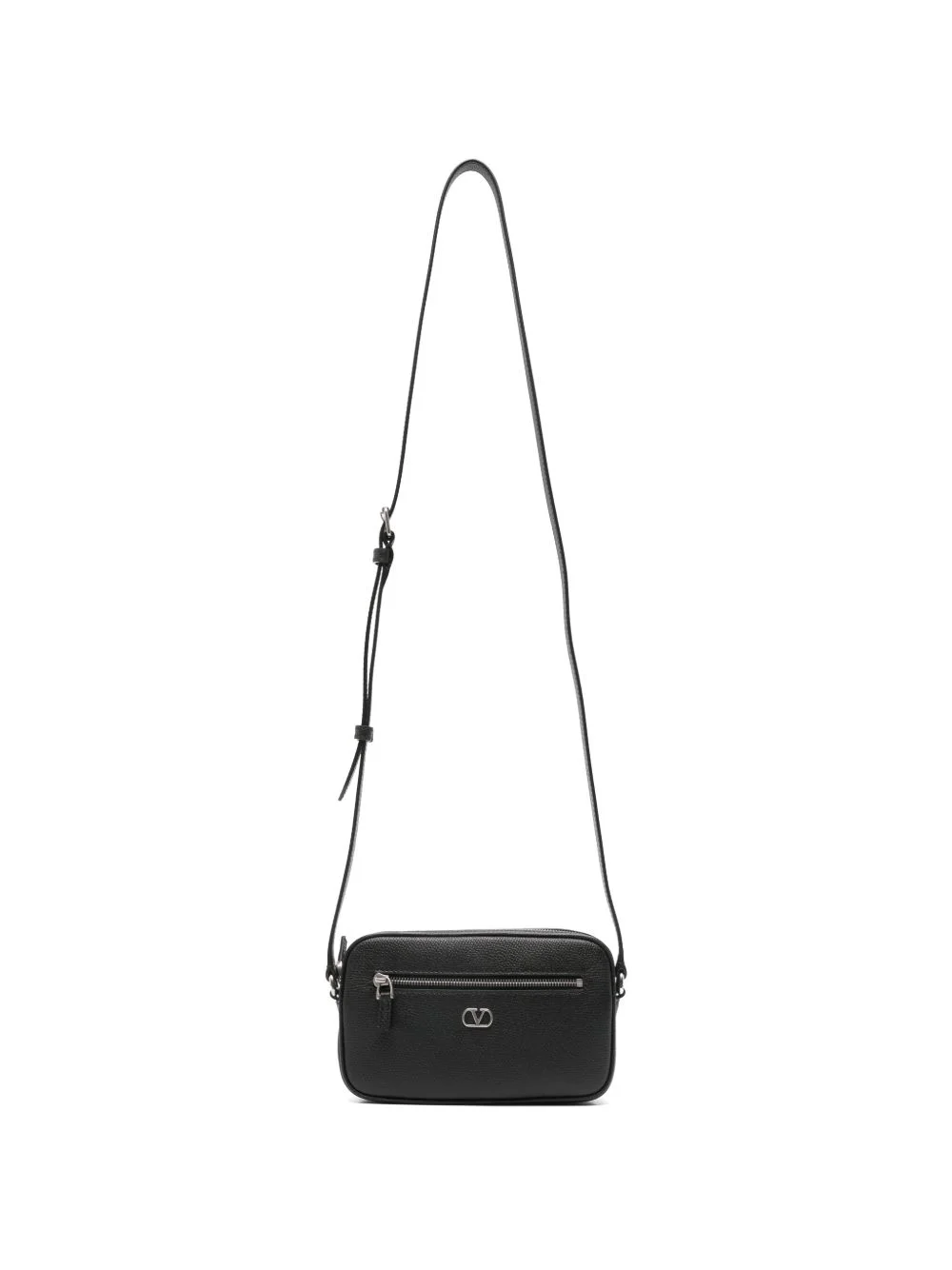 VLogo Signature leather shoulder bag - 1