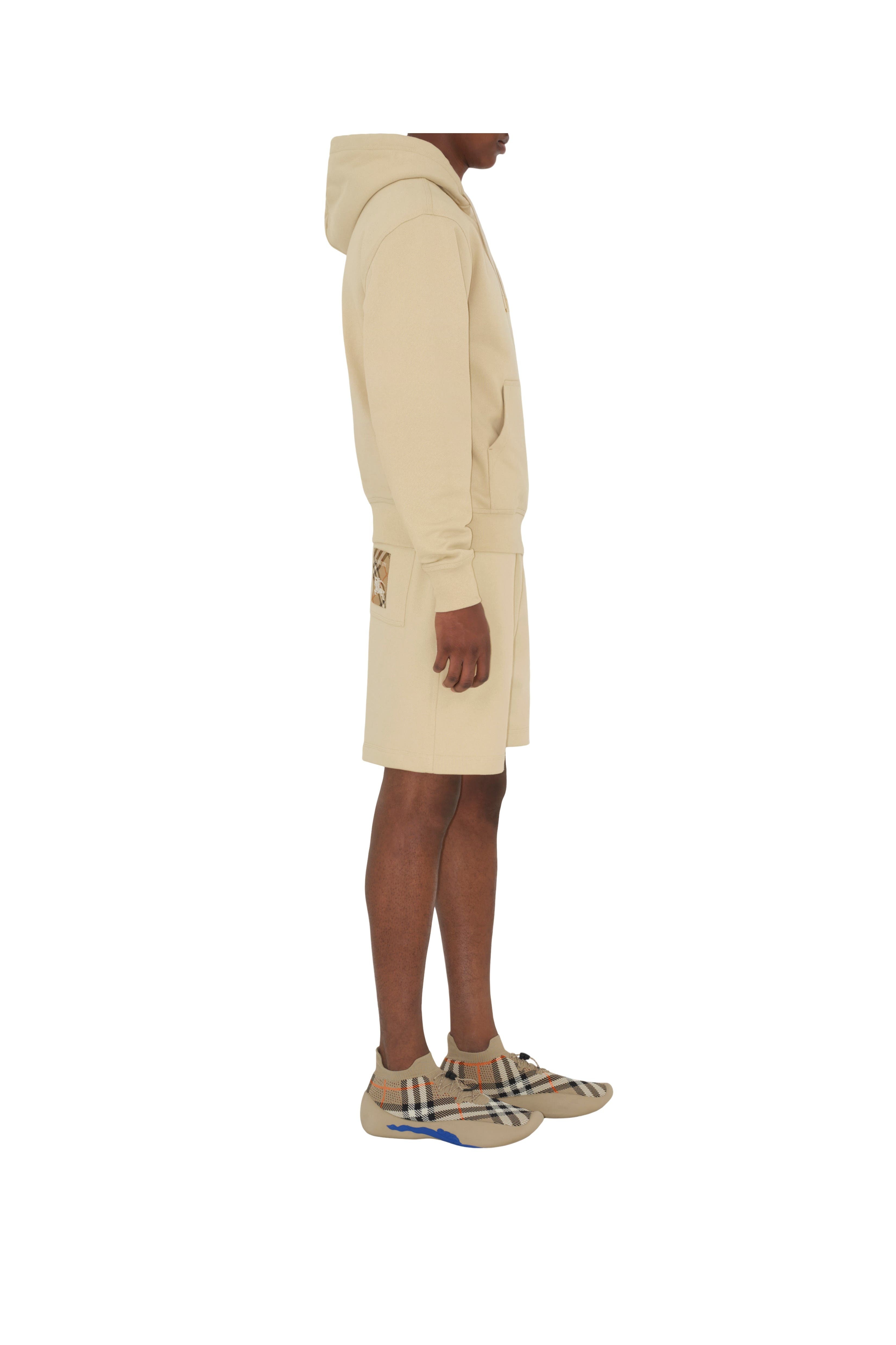 burberry Check Label Cotton Shorts in Nutmeg at Nordstrom - 4