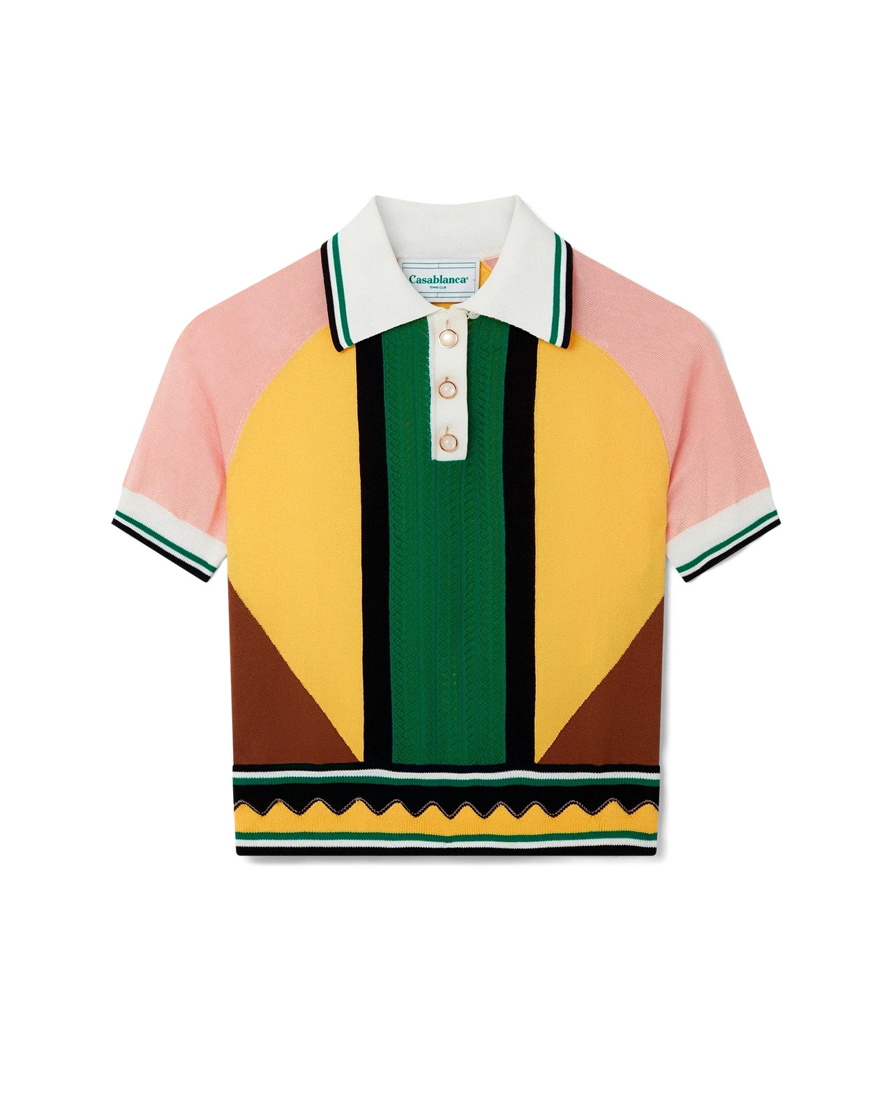 Graphic Panelled Polo - 1