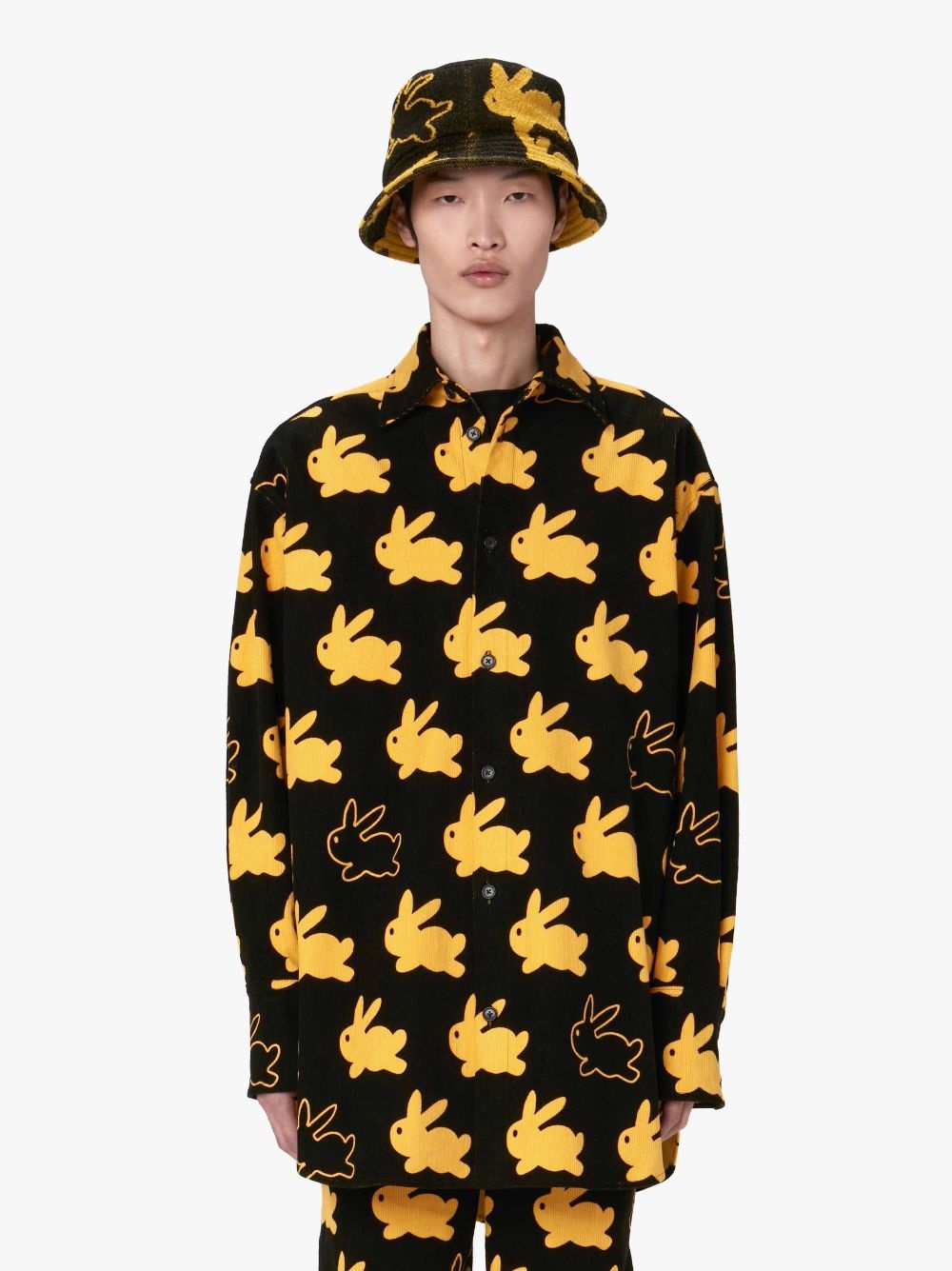 ALL OVER BUNNY OVERSIZED CORDUROY SHIRT - 2