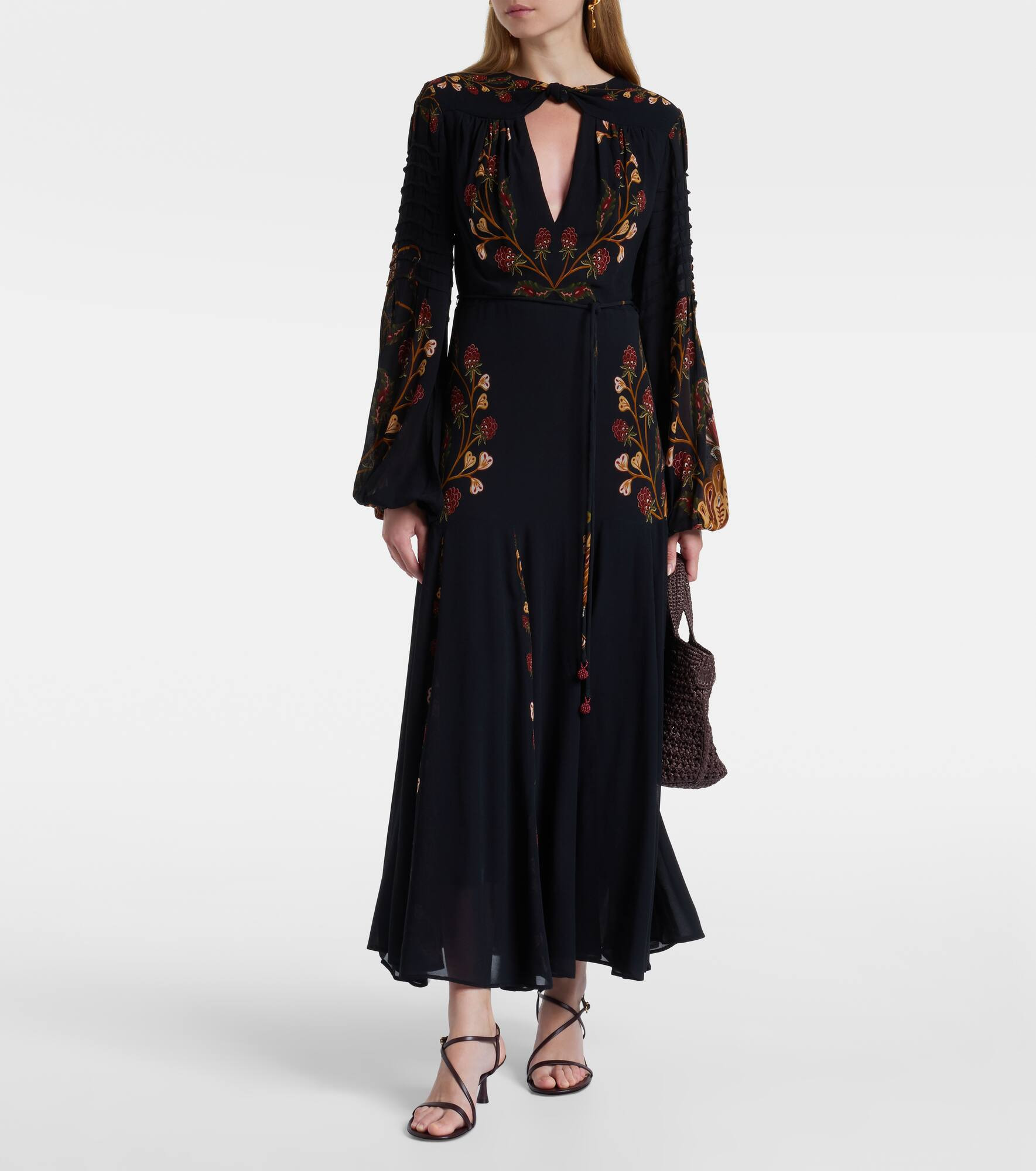 Cutout floral midi dress - 2
