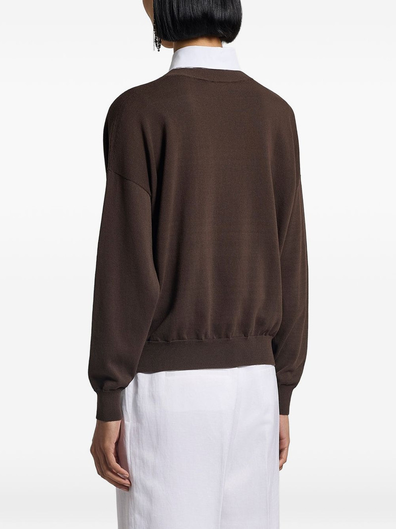 PESERICO pocket V-neck sweater outlook