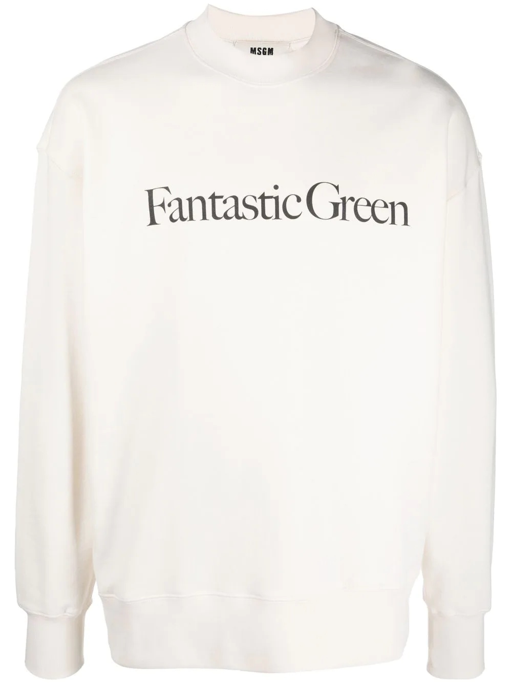 organic cotton text print sweatshirt - 1