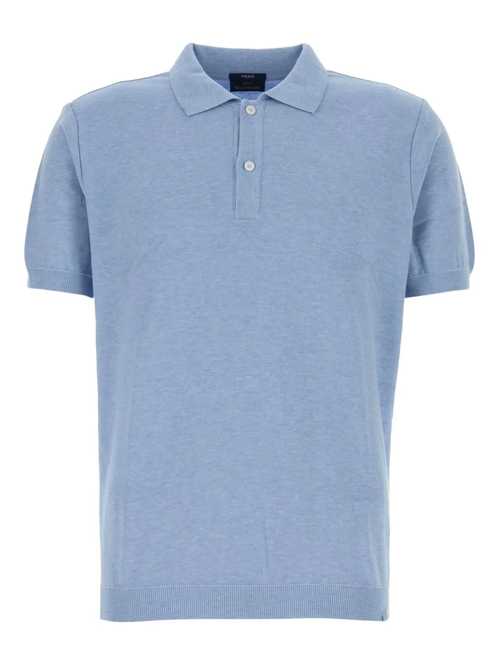 logo-embroidered flax polo shirt - 1