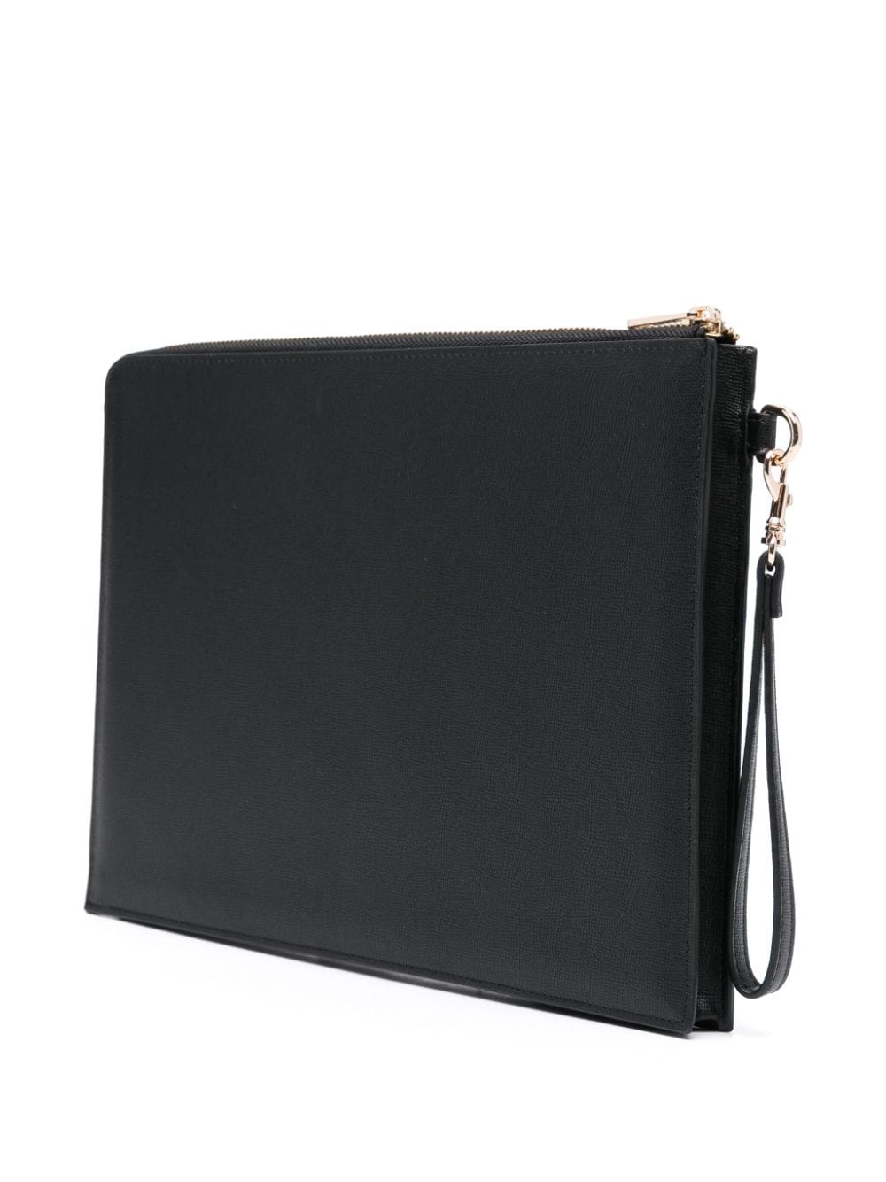 logo-debossed leather clutch bag - 2