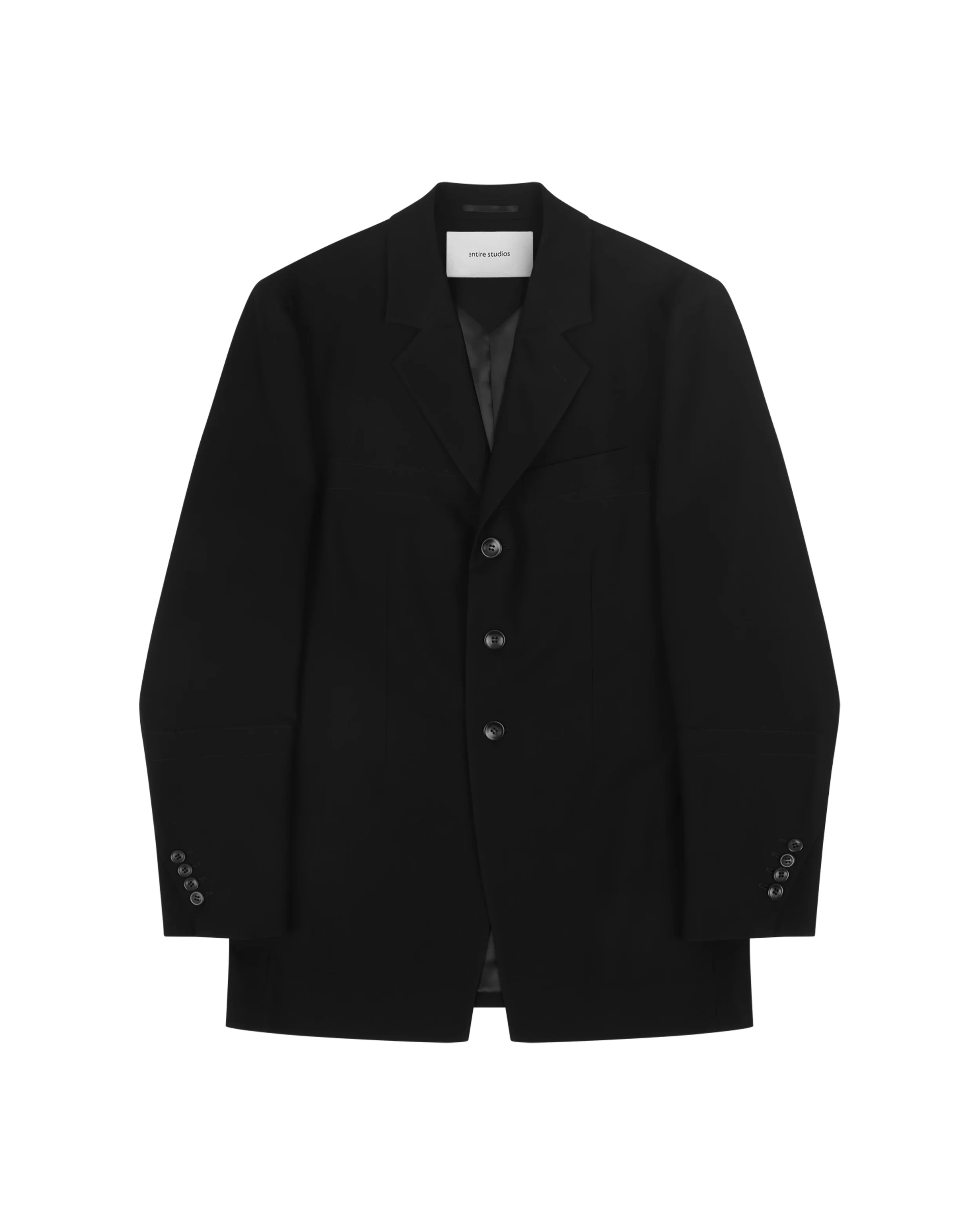 SINGLE BREASTED JACKET BLACK - 1