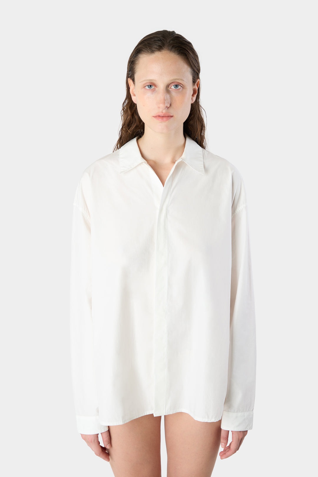 'EVERYDAY I WEAR SUNNEI' OVERSHIRT / white - 2