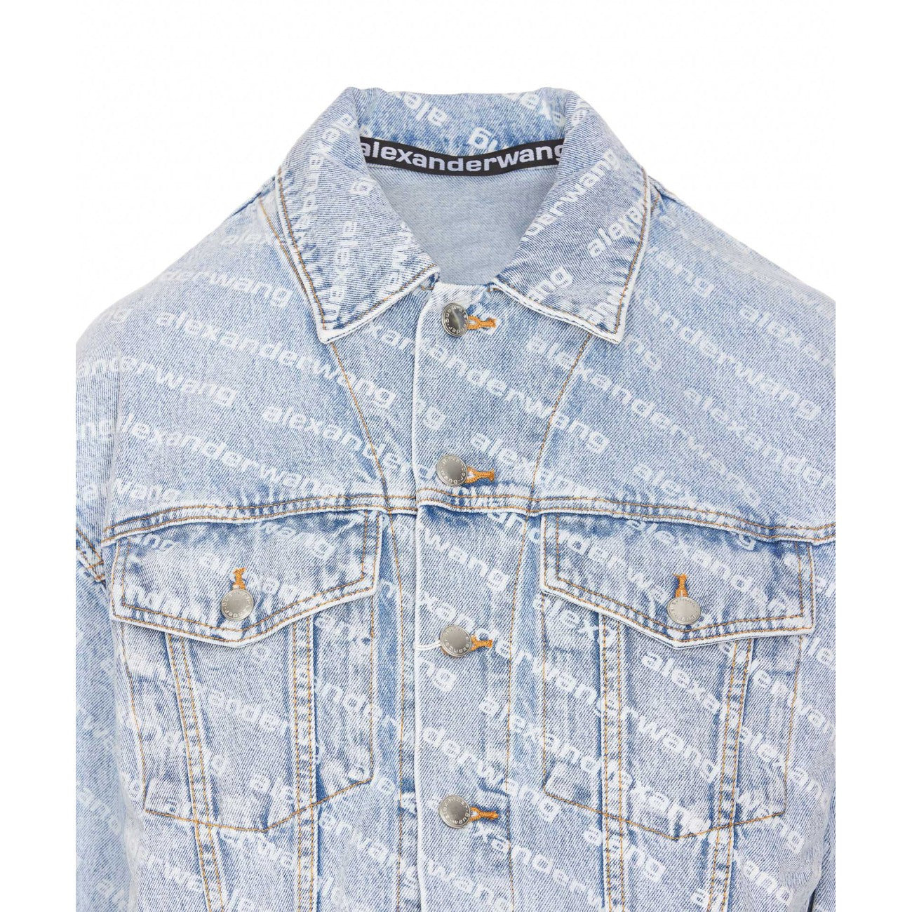 Alexander Wang Women All Over Logo Denim Jacket - 4