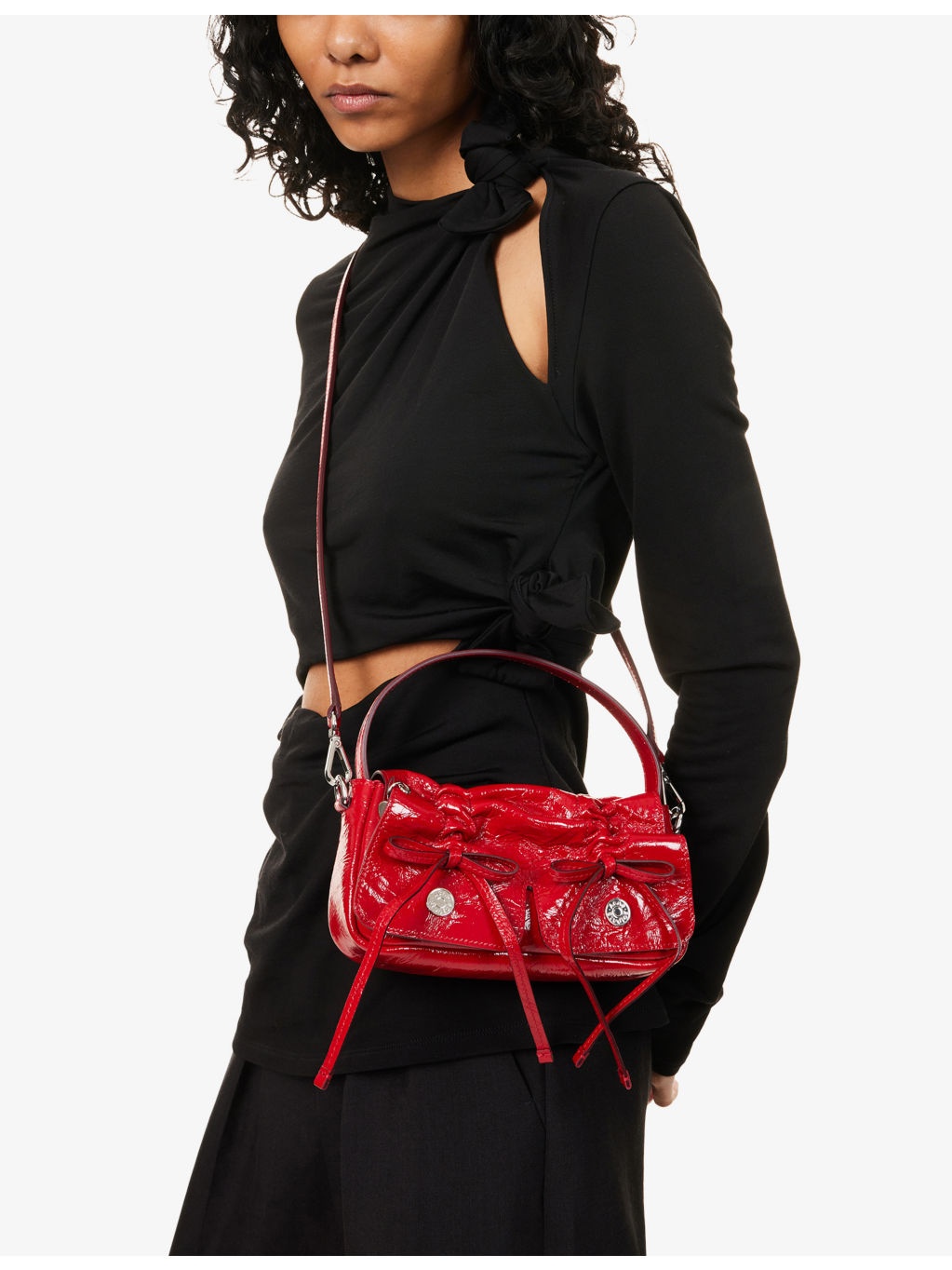 Multi-Pocket Micro Leather Cross-Body Bag - 7
