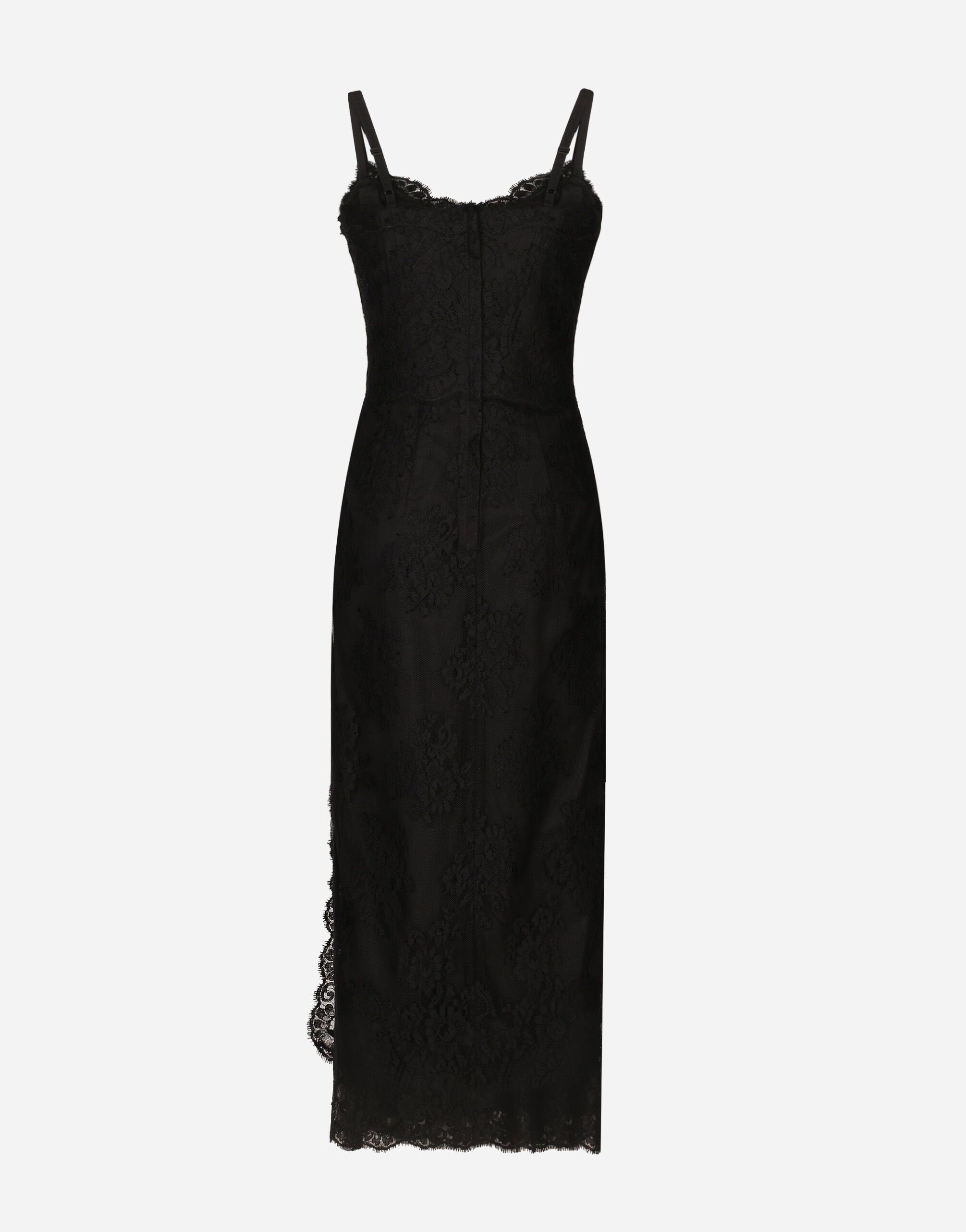 Lace calf-length slip dress - 2