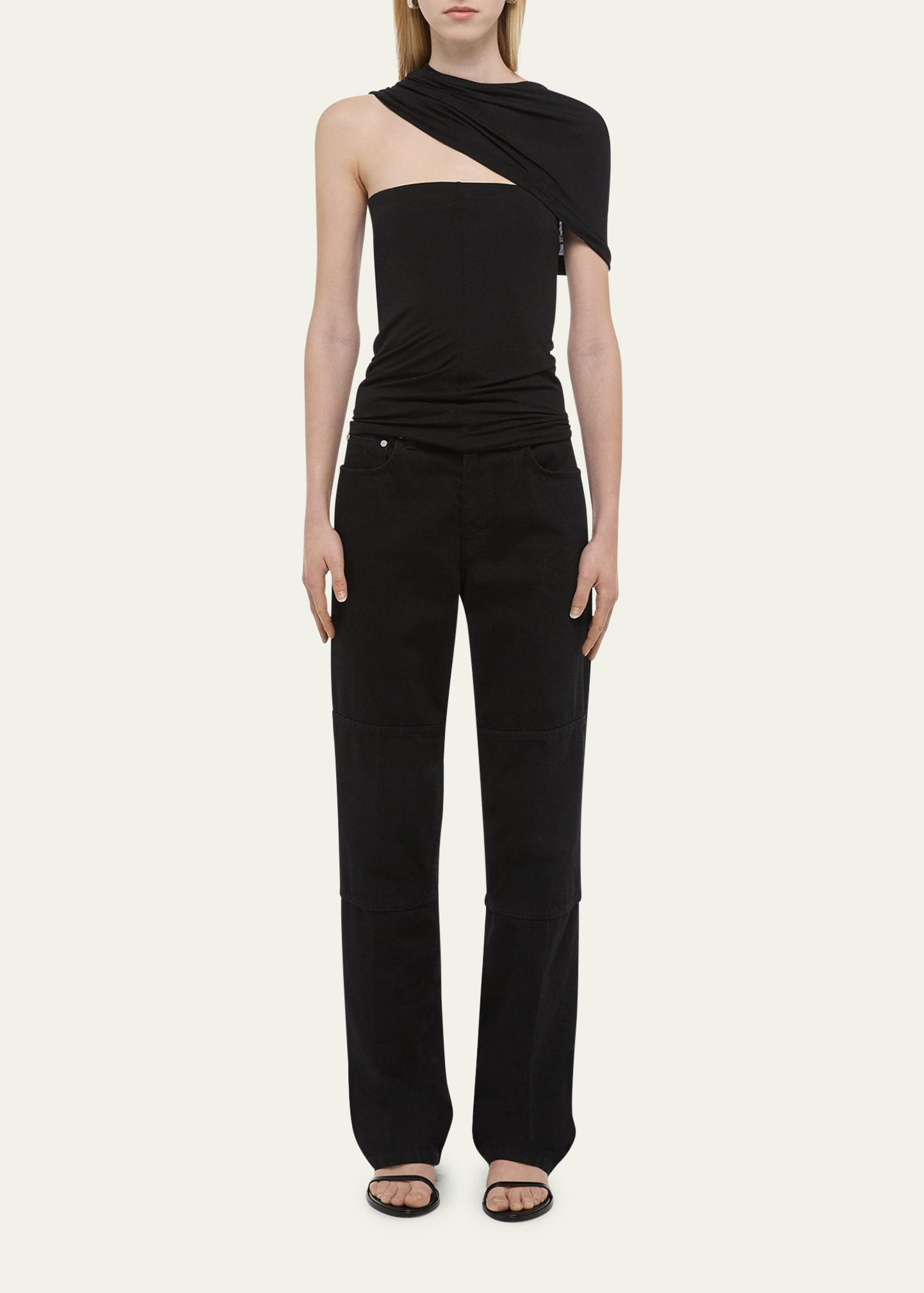 Cloud Jersey Asymmetric Sash Top - 2
