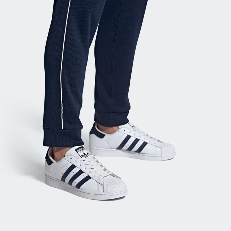 Adidas Originals Superstar Shoes 'Cloud White Navy Blue' FZ3560 - 7