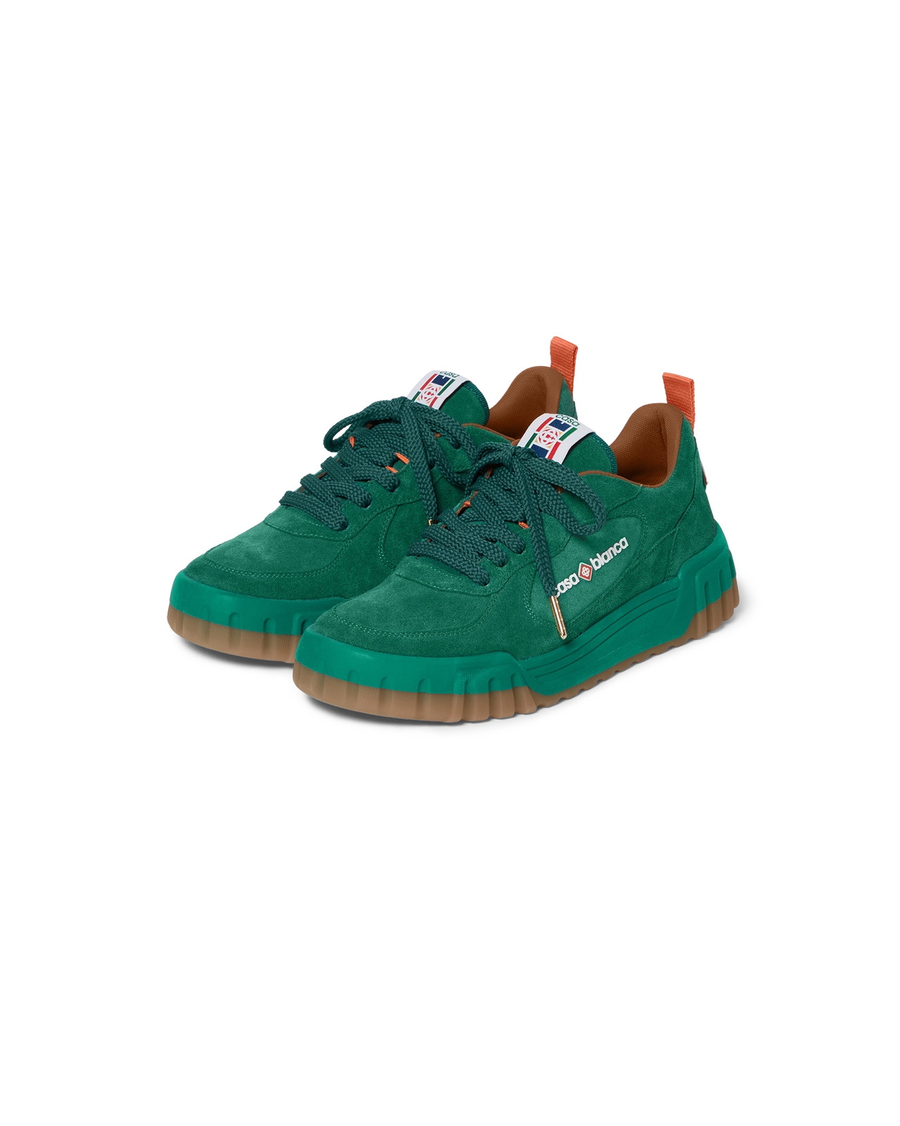 Men's Green Suede Court Sneaker | Casablanca Paris - 2