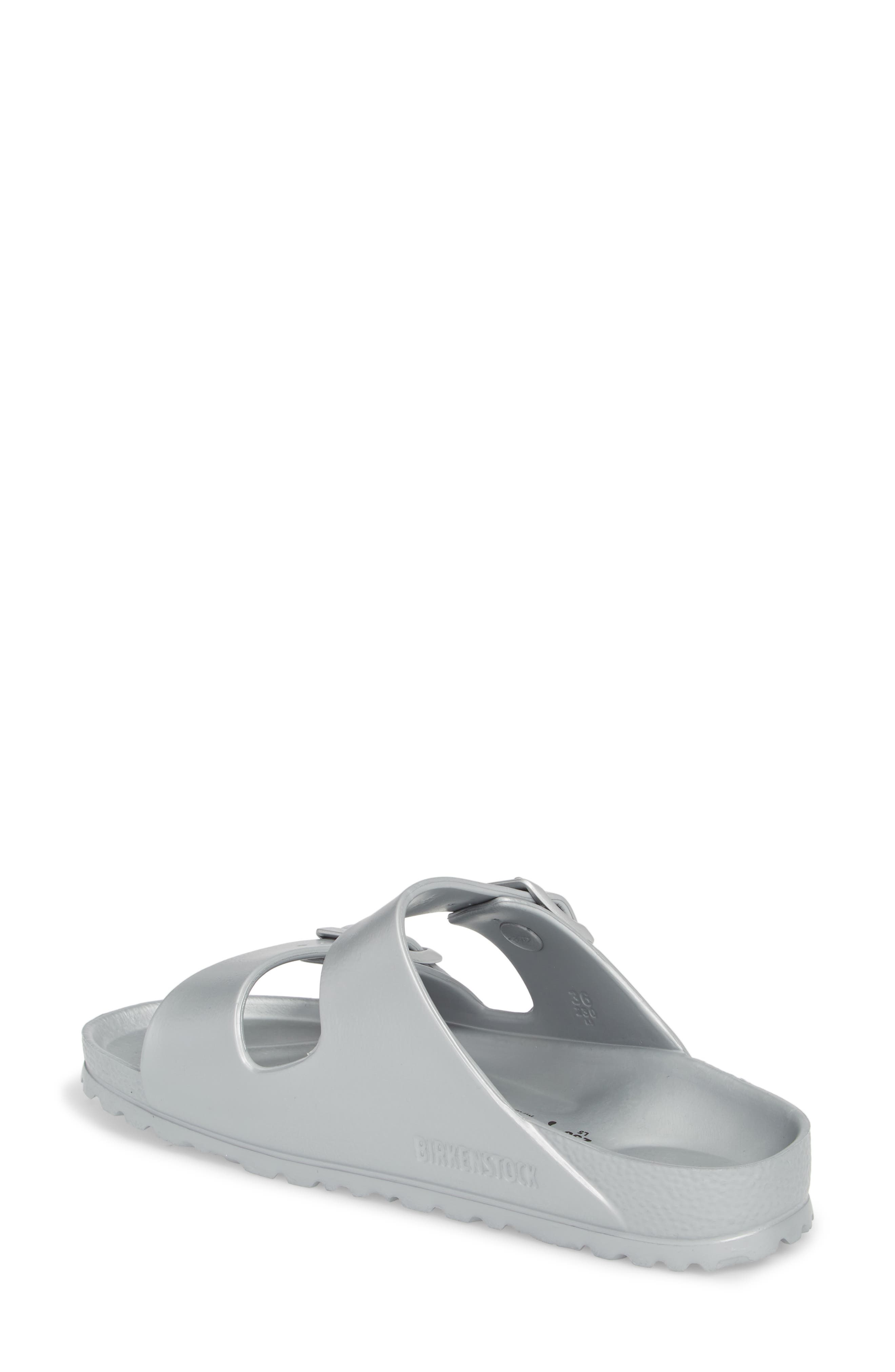 Birkenstock Arizona Essentials Waterproof Slide Sandal in Metallic Silver at Nordstrom - 2