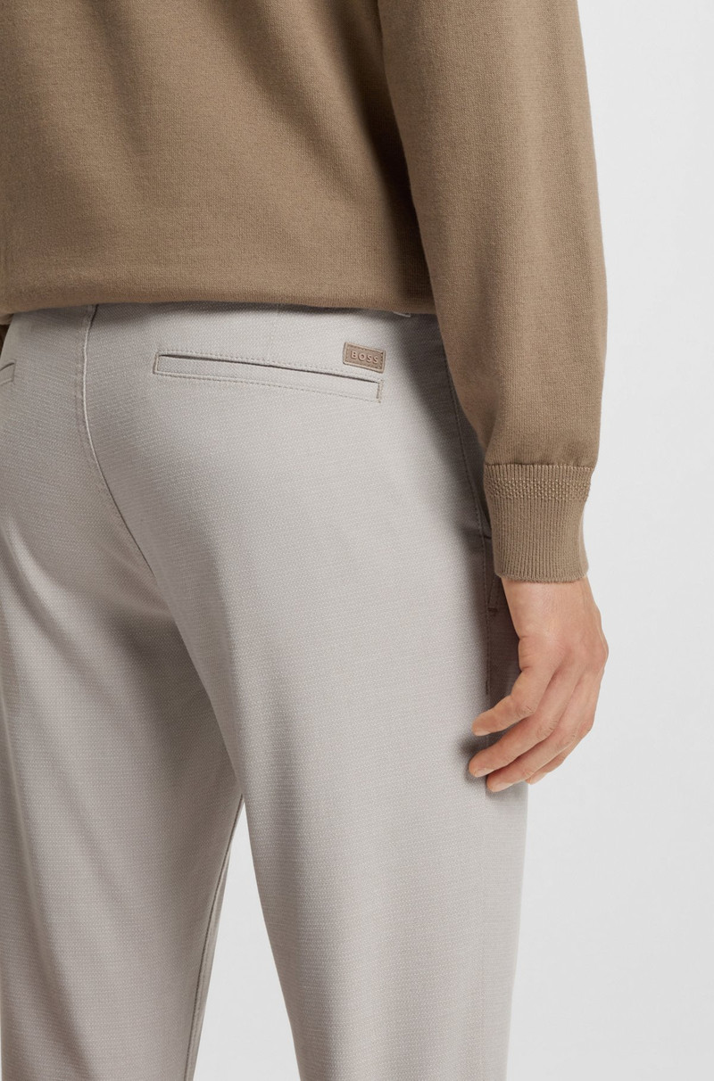PATTERNED SLIM-FIT TROUSERS IN STRETCH FABRIC 5