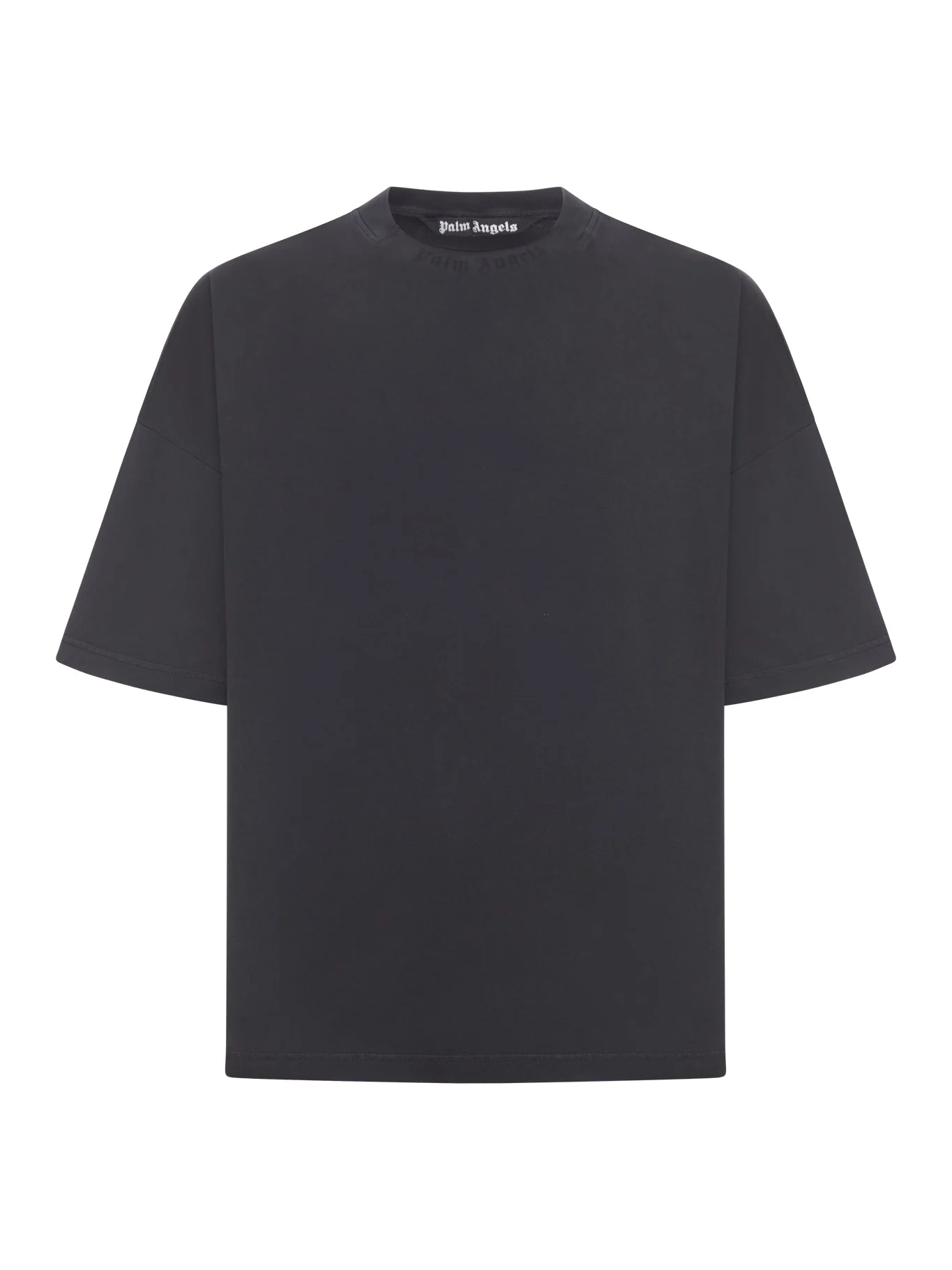 CURVED LOGO LOOSE COLLAR TEE - 1